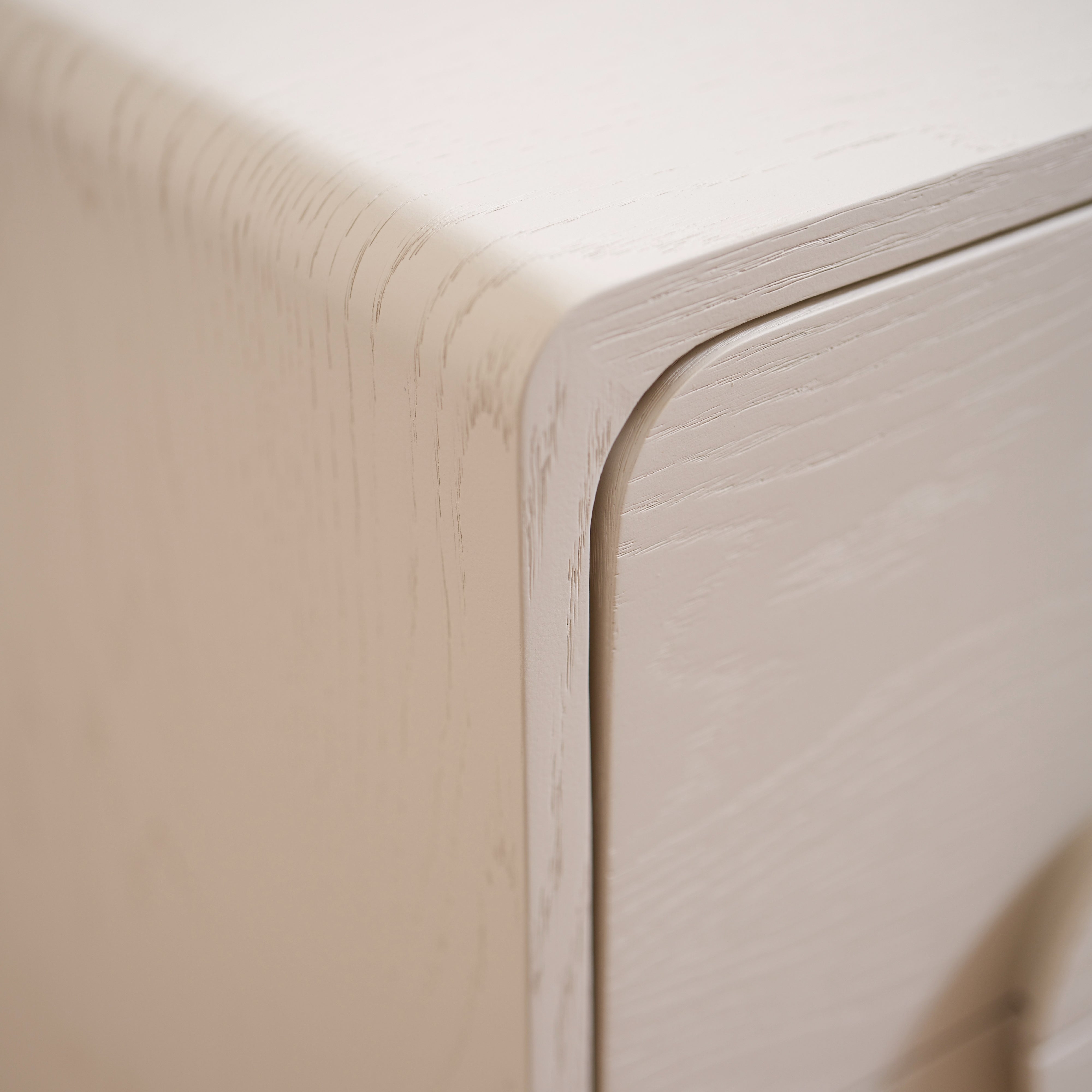 As Shown: 20"L x 18"D x 23"H | Material: Solid Ash | Finish: Wire Brushed Painted EdgeComb Grey