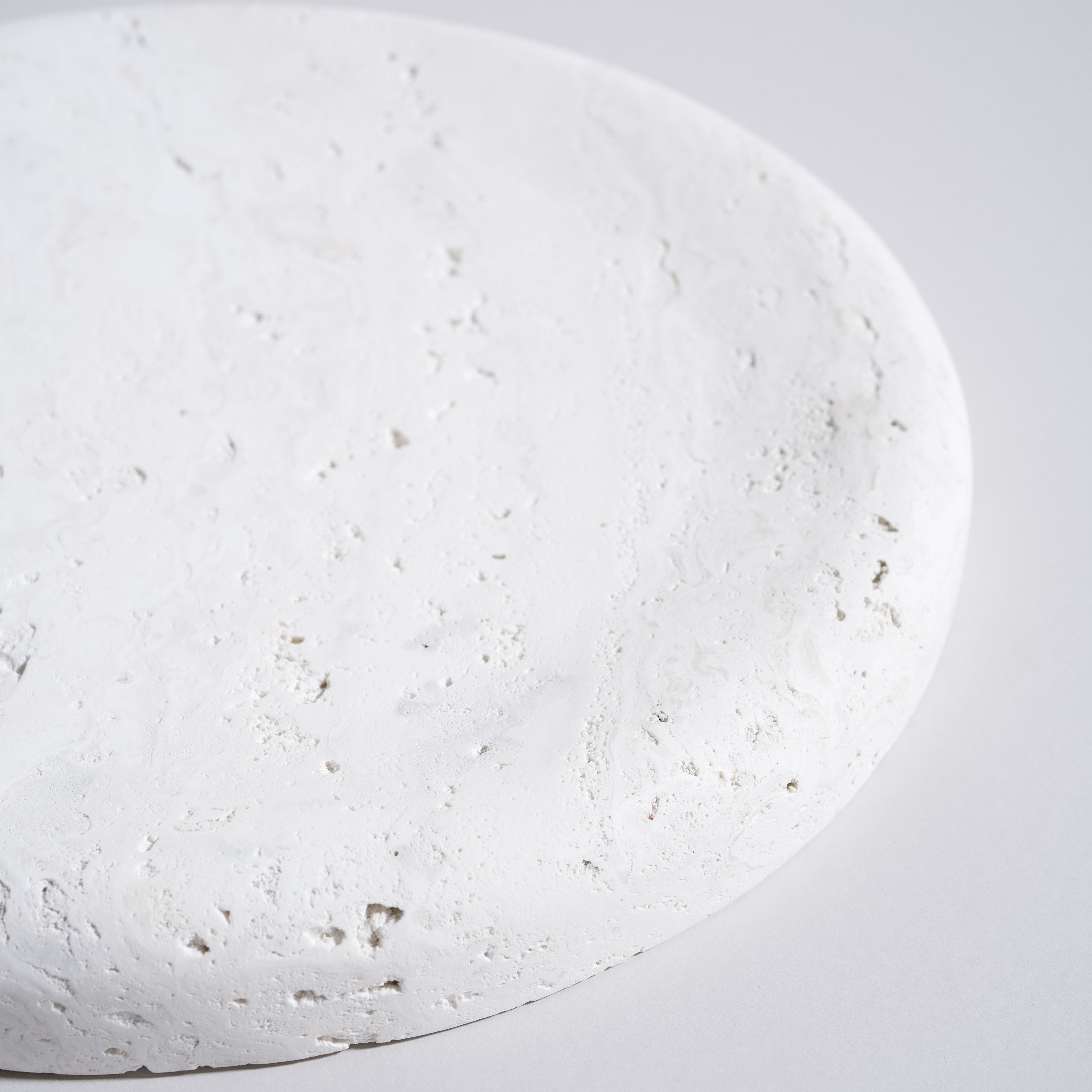 As Shown in Large, White Travertine