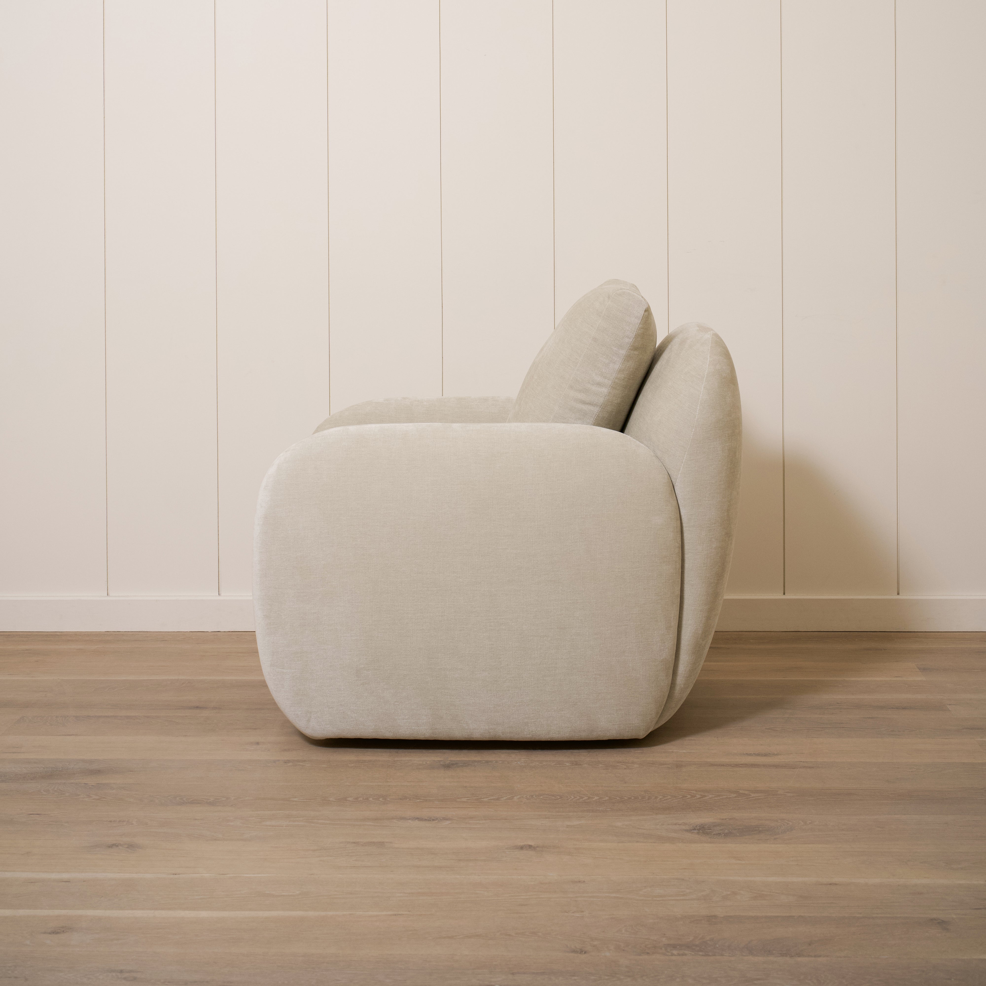 As Shown Upholstered in Canyon Dune, Swivel