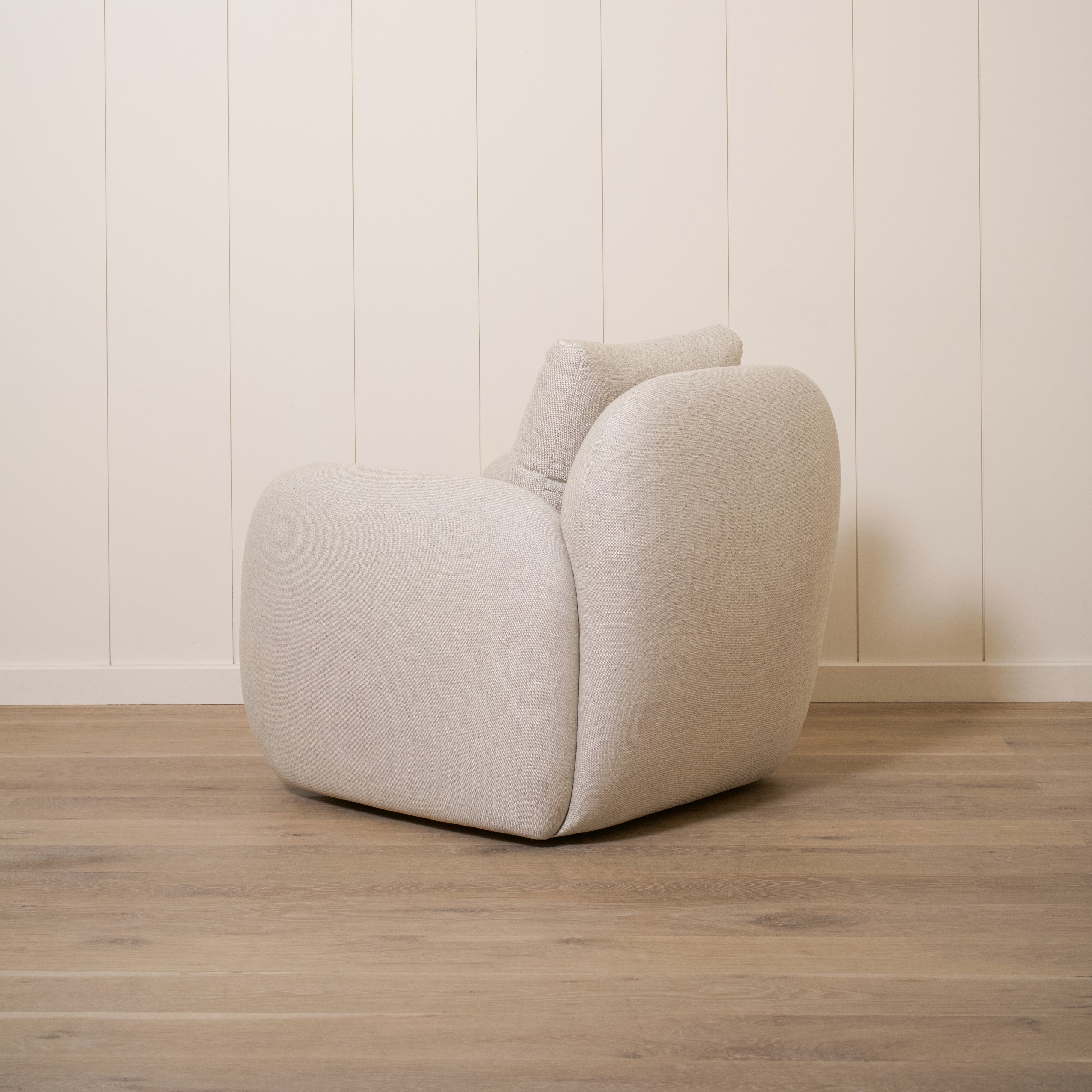 As Shown Upholstered in Aspyn Oatmeal, Swivel