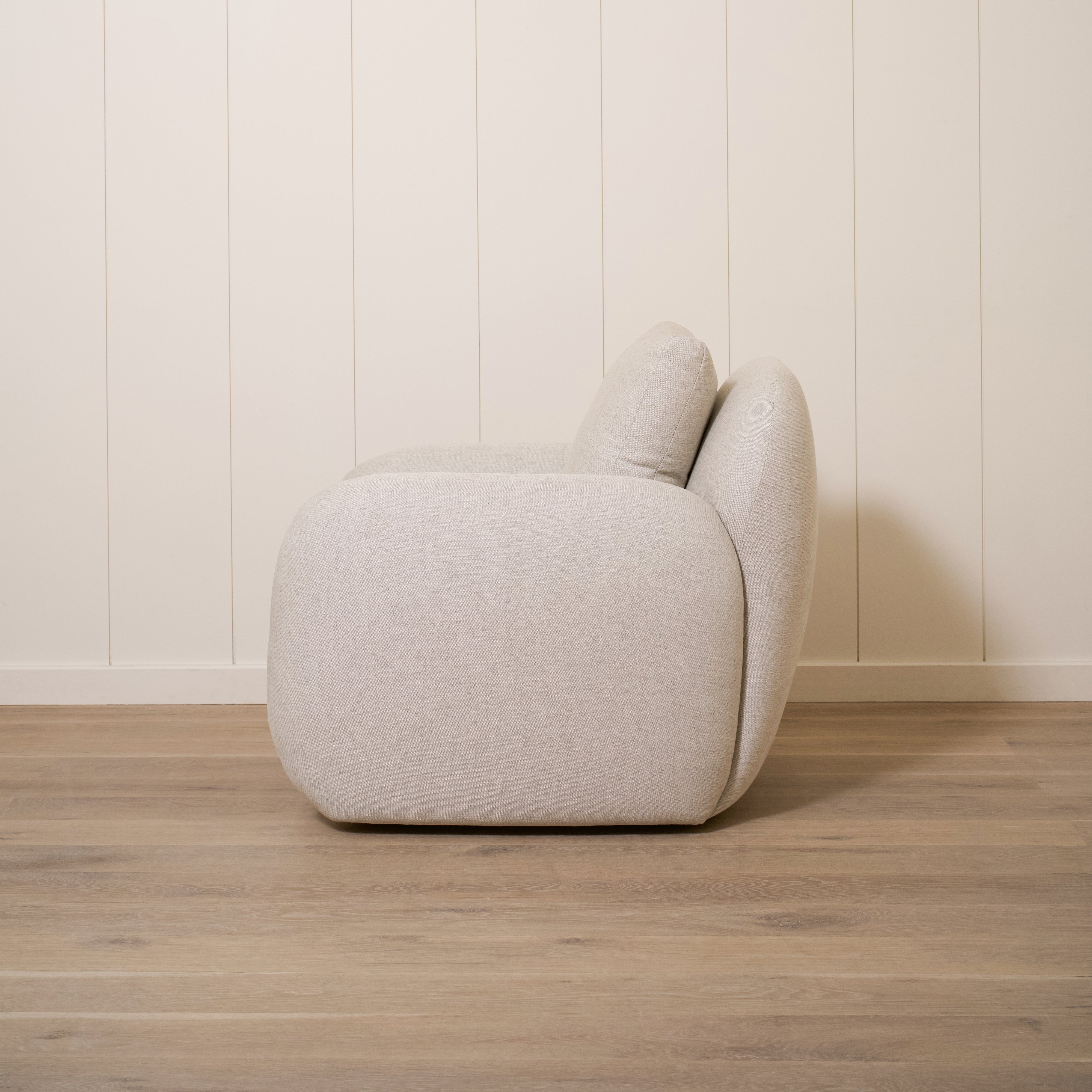 As Shown Upholstered in Aspyn Oatmeal, Swivel
