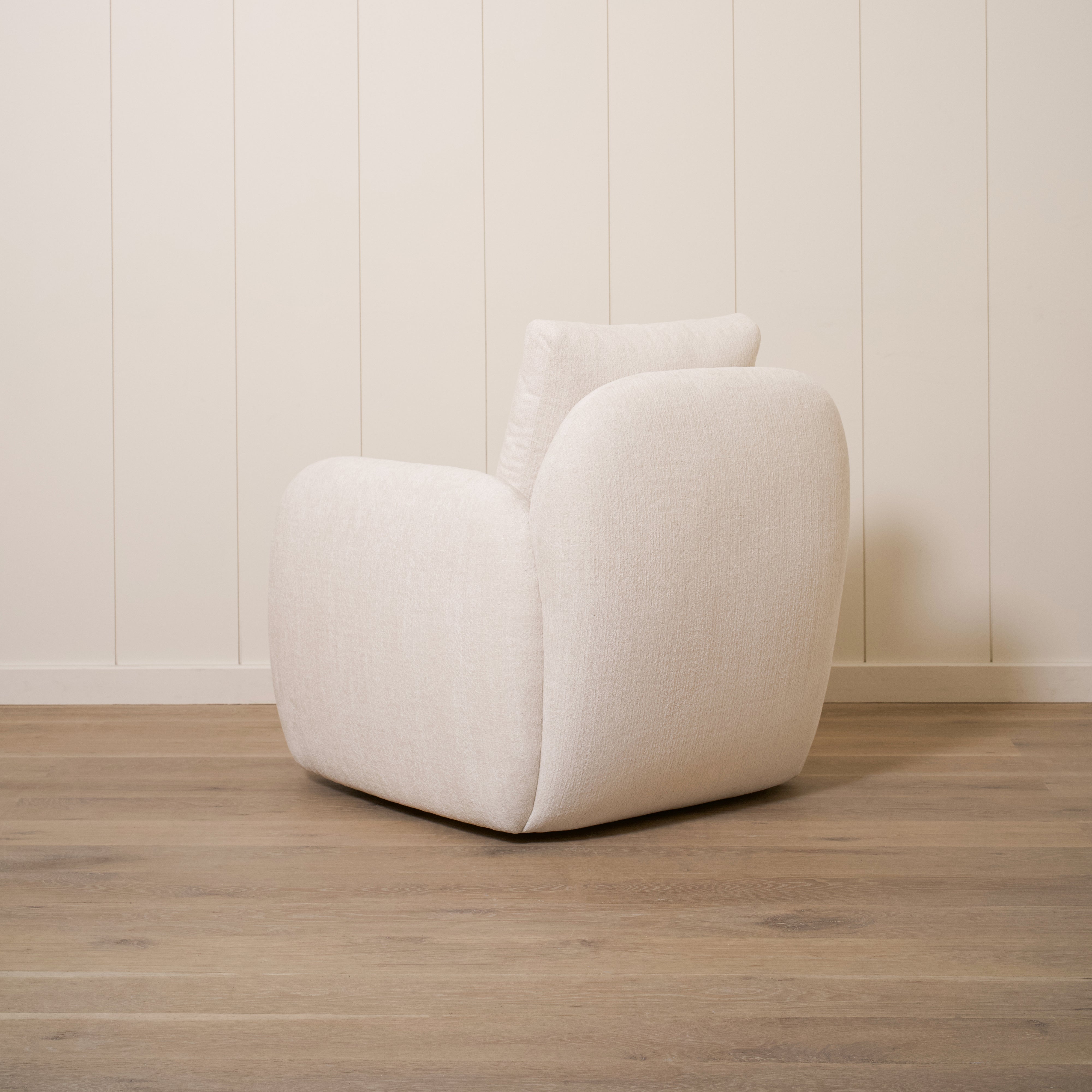 As Shown Upholstered in Dylan Parchment, Swivel
