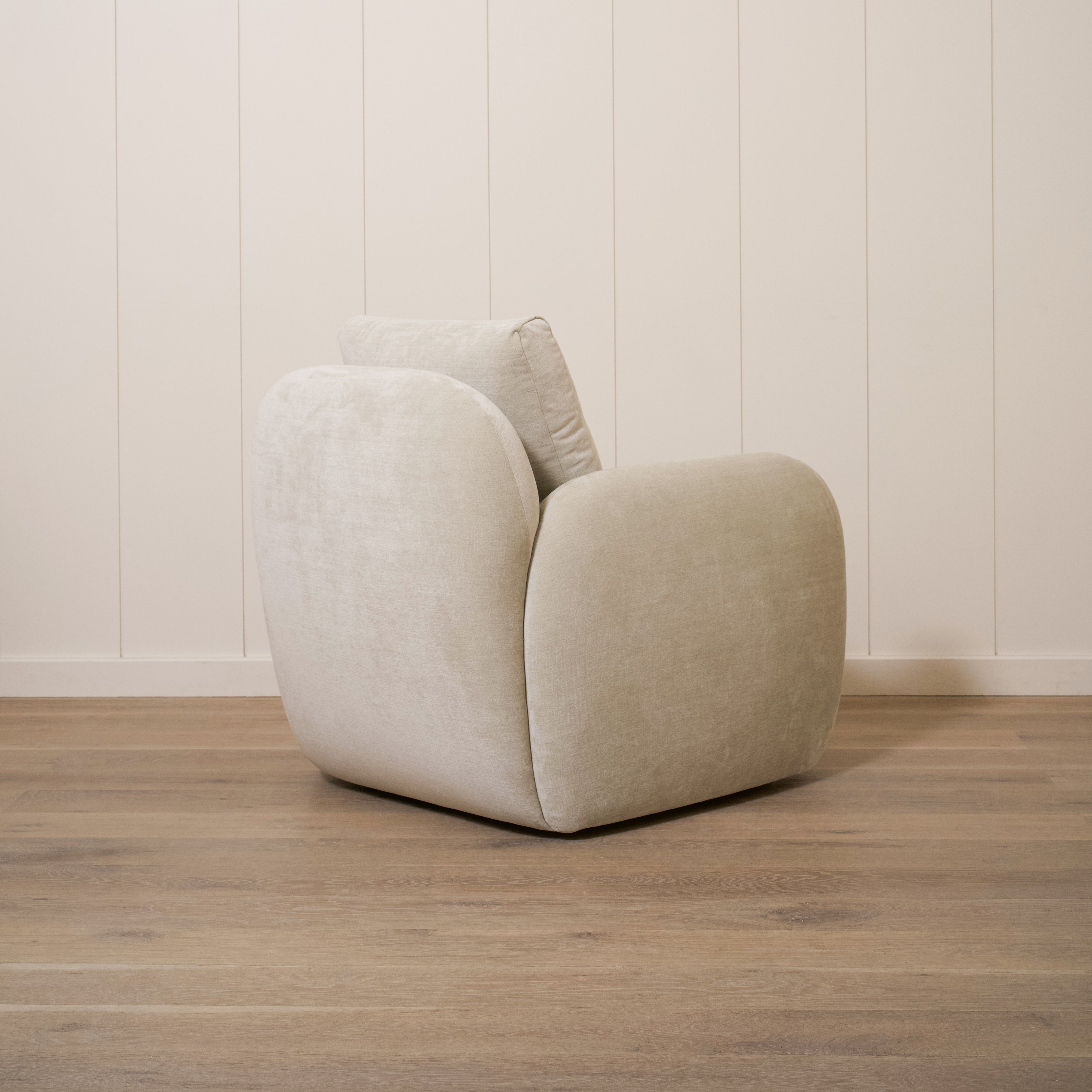As Shown Upholstered in Canyon Dune, Swivel