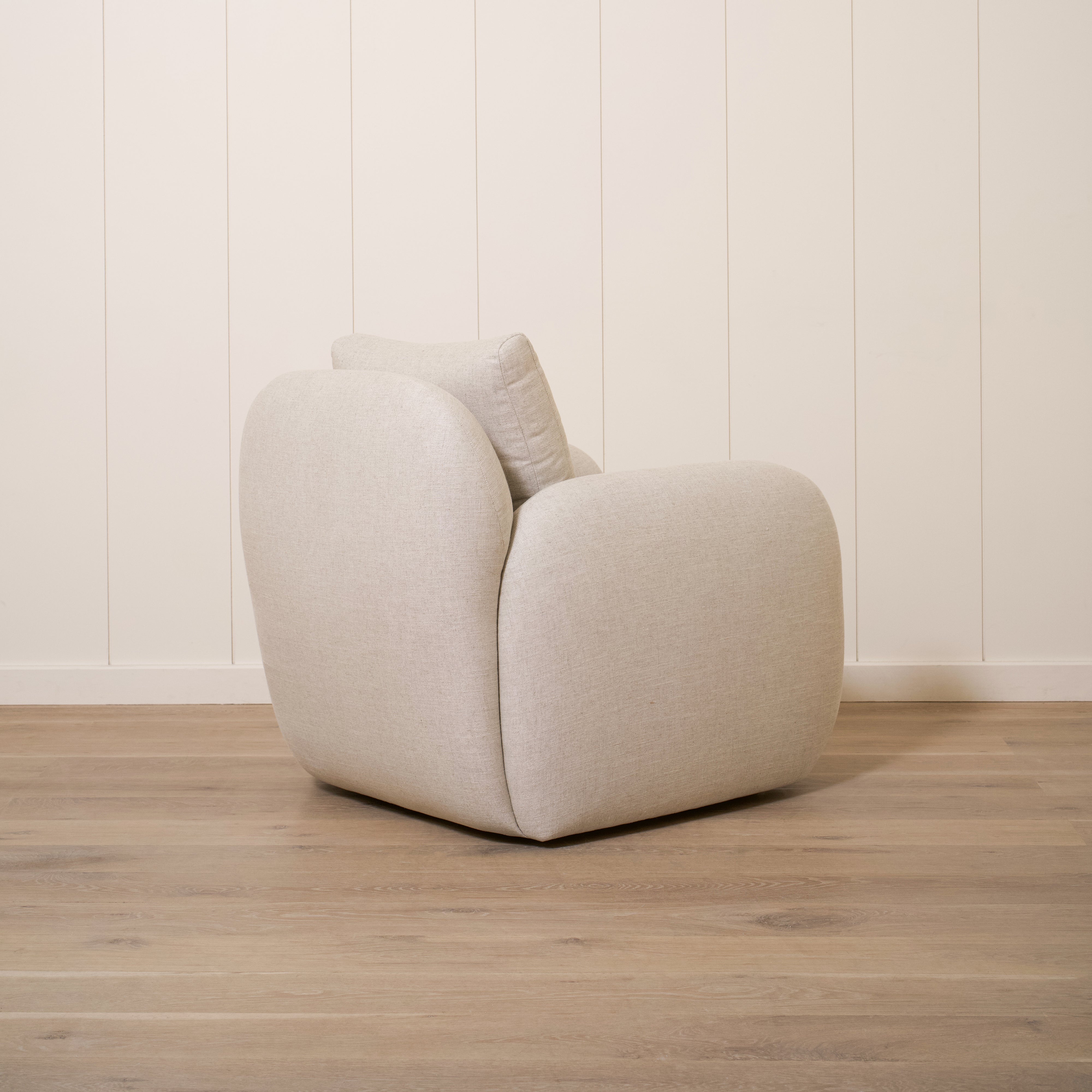 As Shown Upholstered in Canyon Dune, Swivel