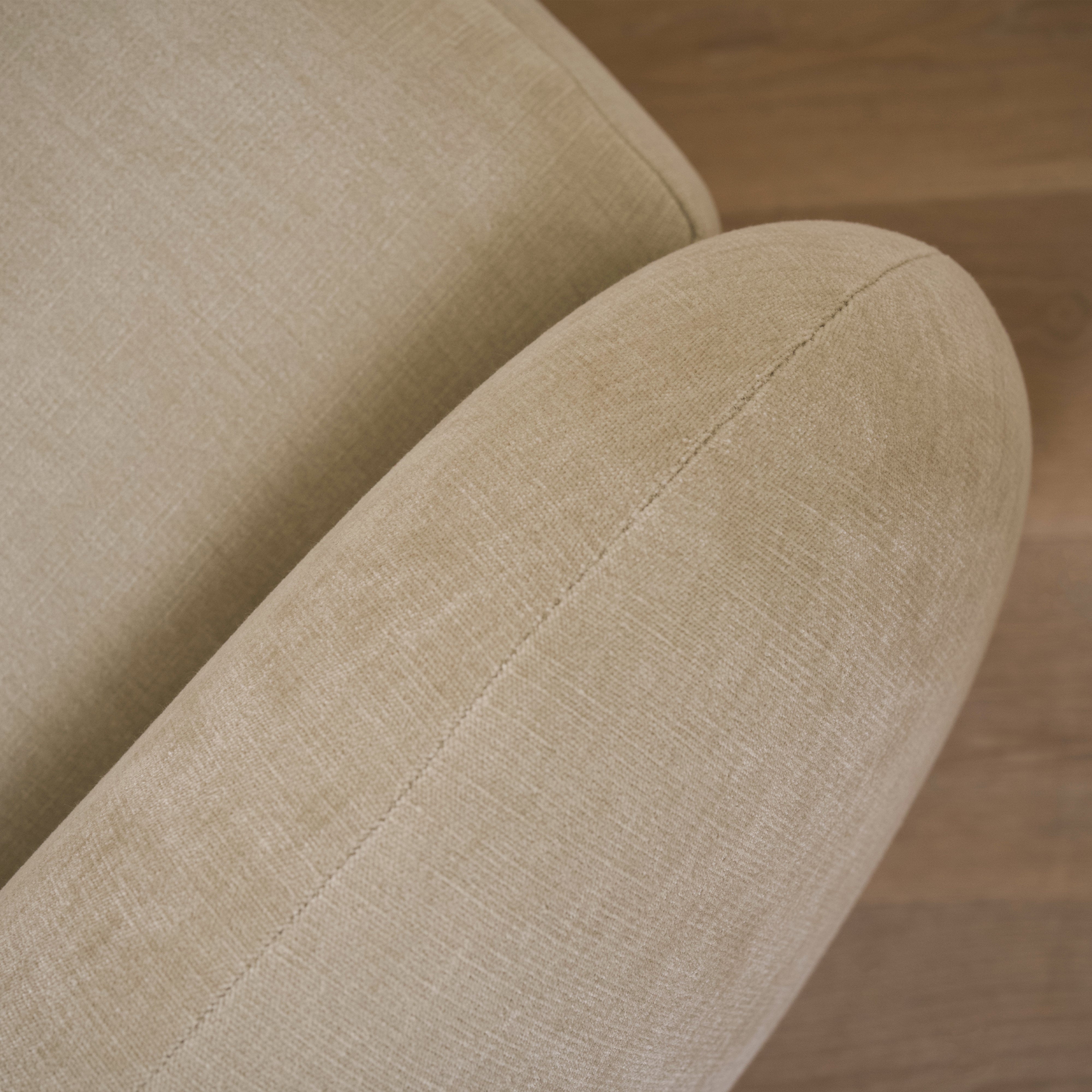 As Shown Upholstered in Canyon Dune, Swivel