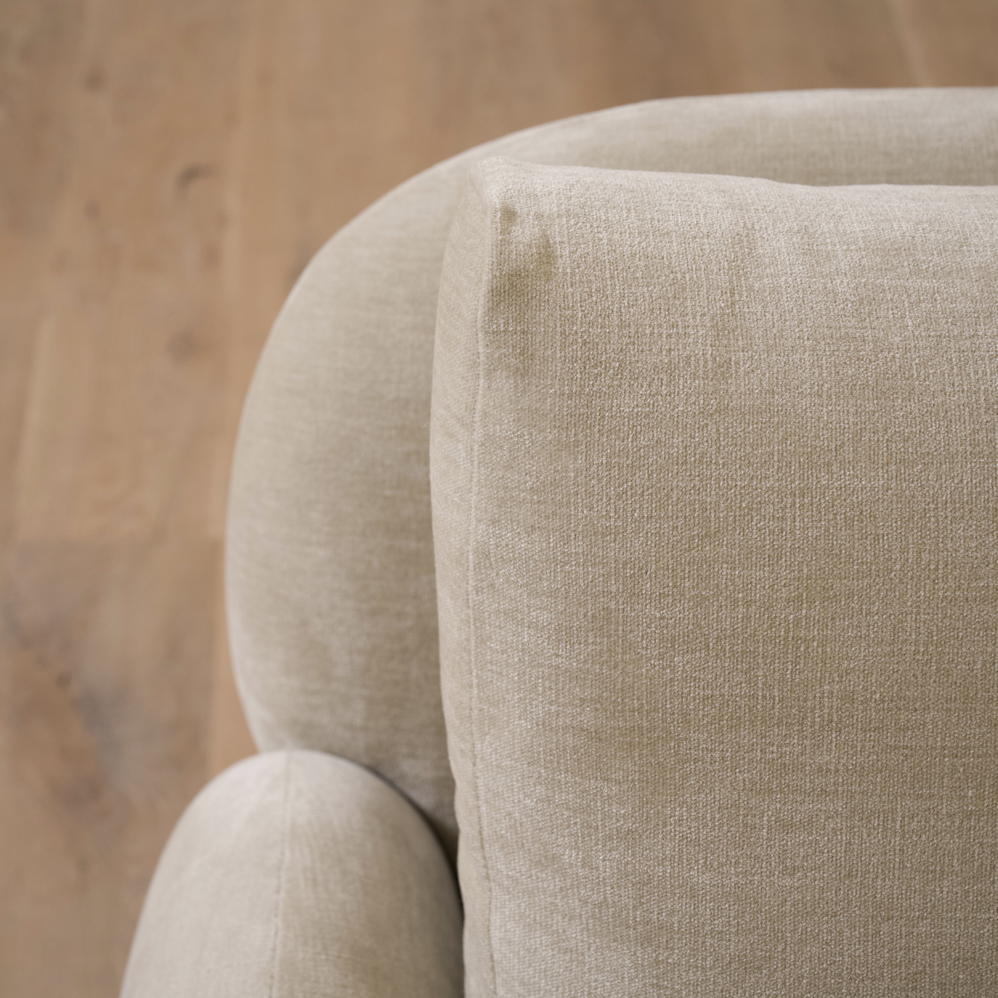 As Shown Upholstered in Canyon Dune, Swivel