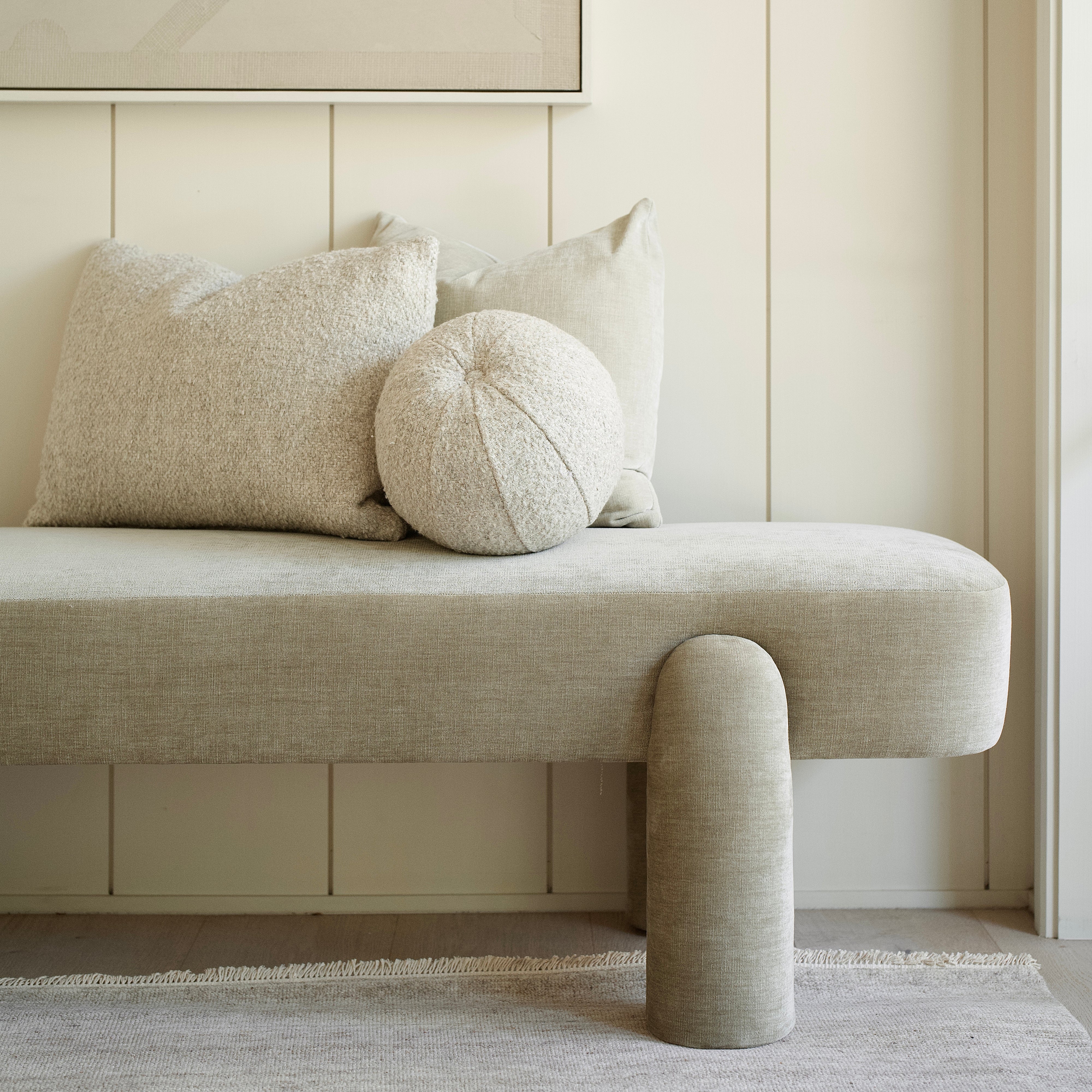 As Shown in 20x20 Canyon Dune, 14x20 Berber Natural, Ball pillow Berber Natural