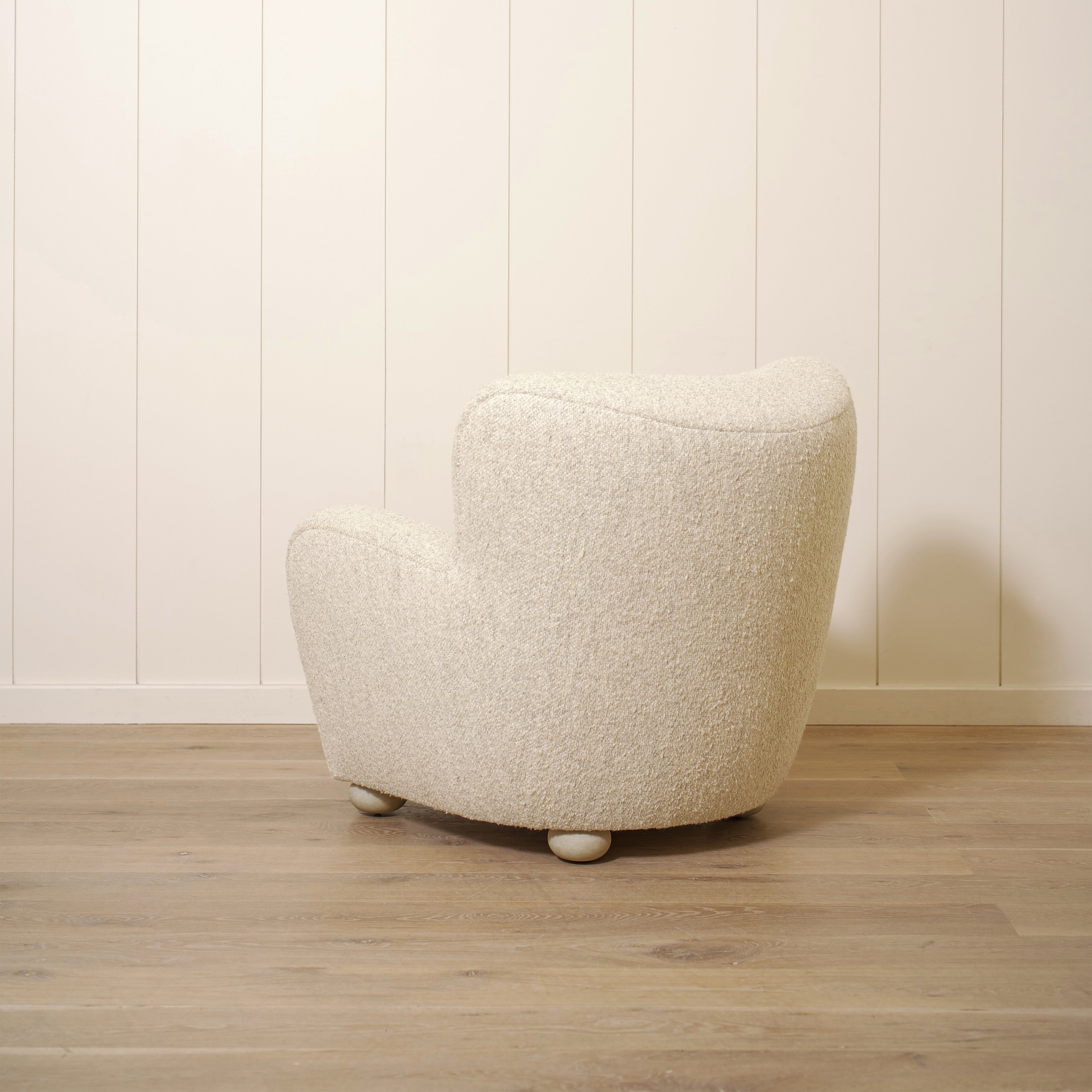 As shown upholstered in Berber Natural, legs in Sand finish
