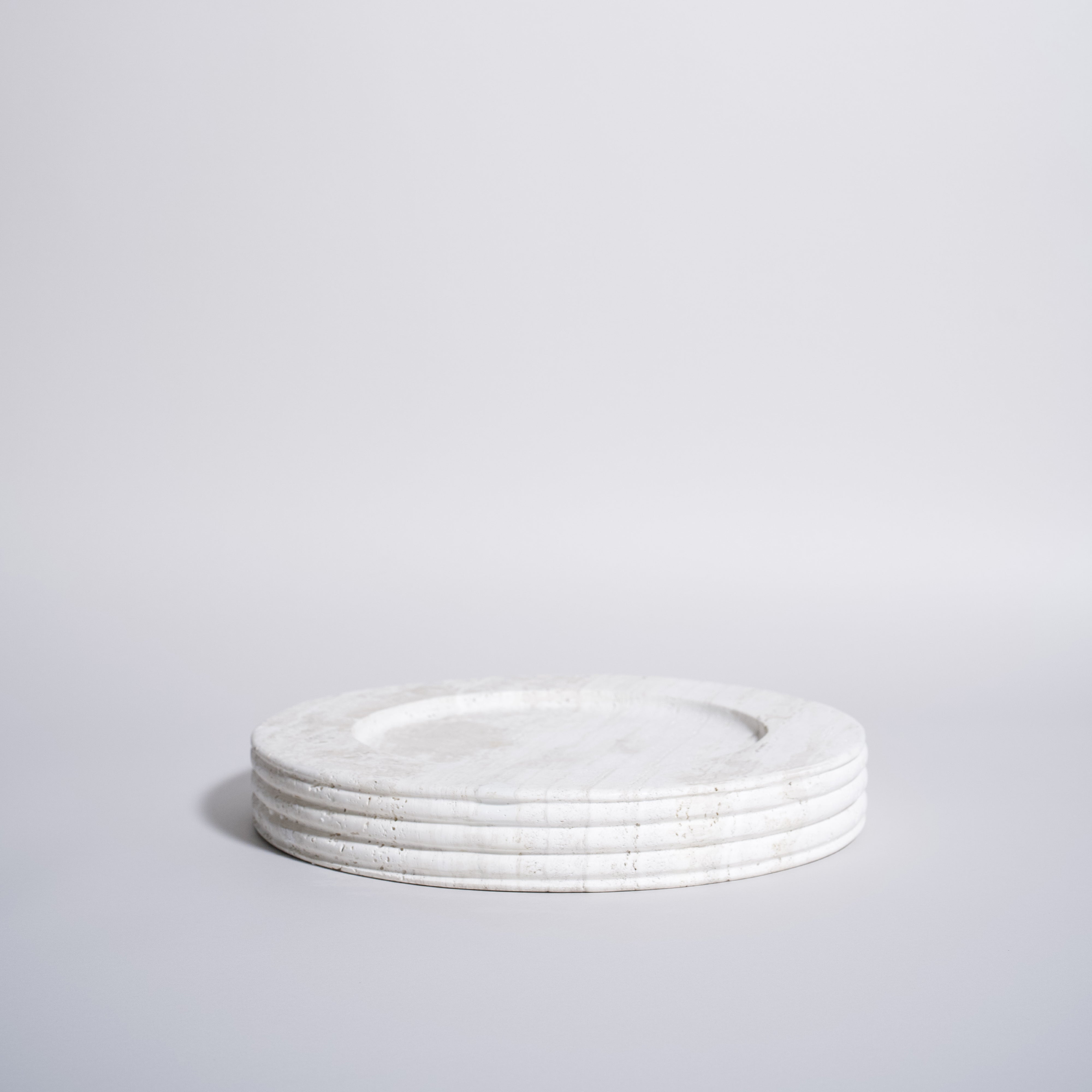 As Shown in Large, White Travertine