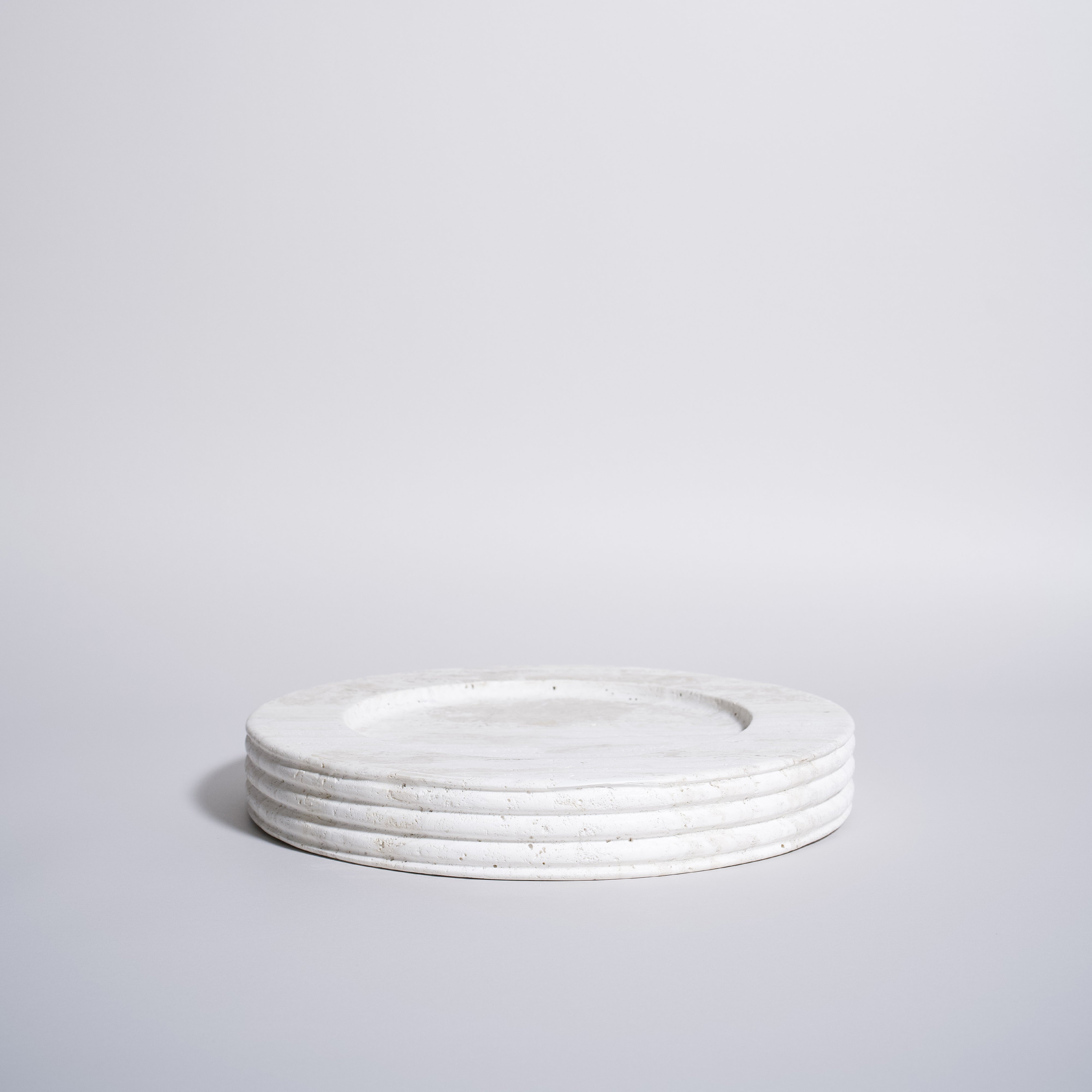 As Shown in Large, White Travertine