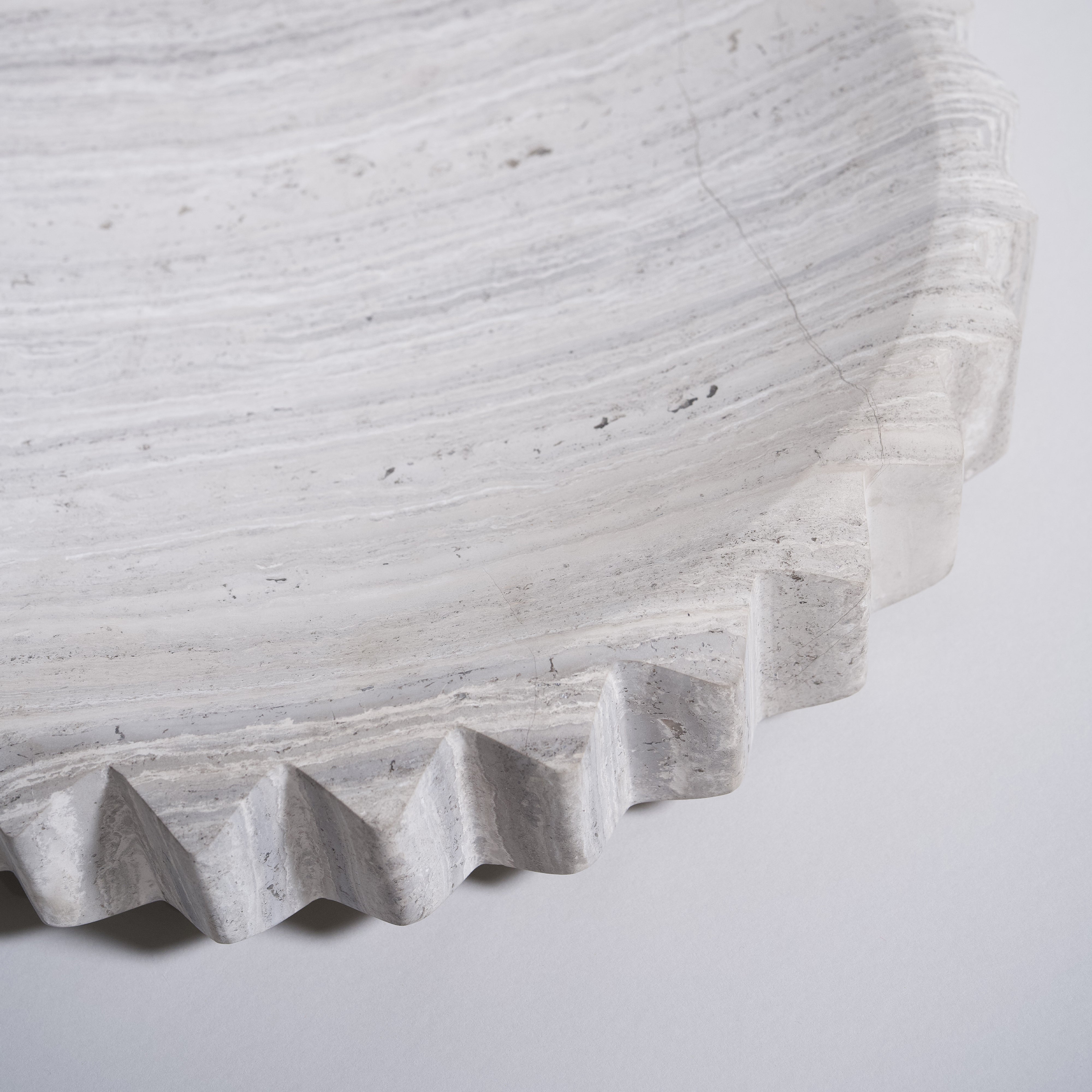 As Shown in Large, Wooden White Marble