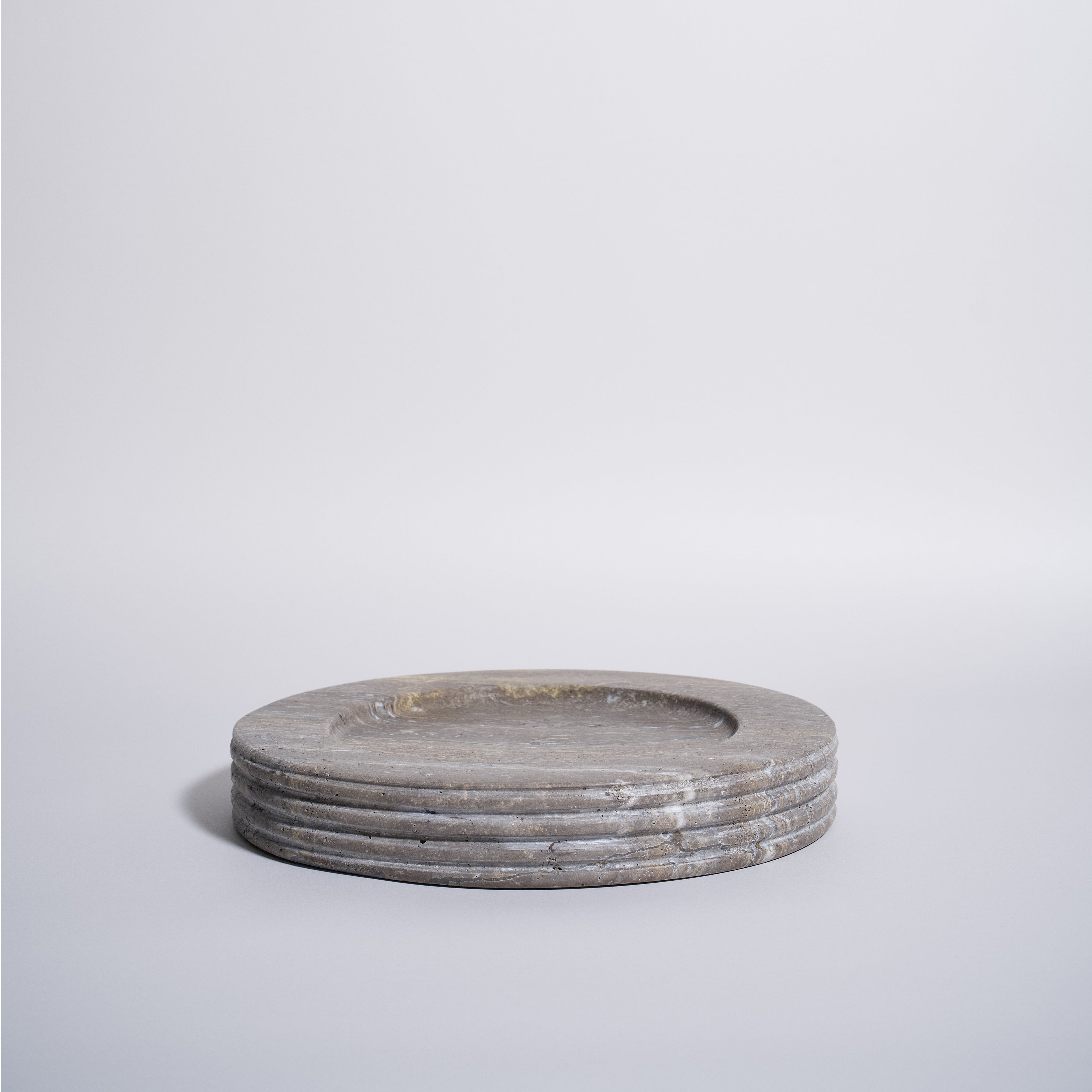 As Shown in Large, Silver Grey Travertine