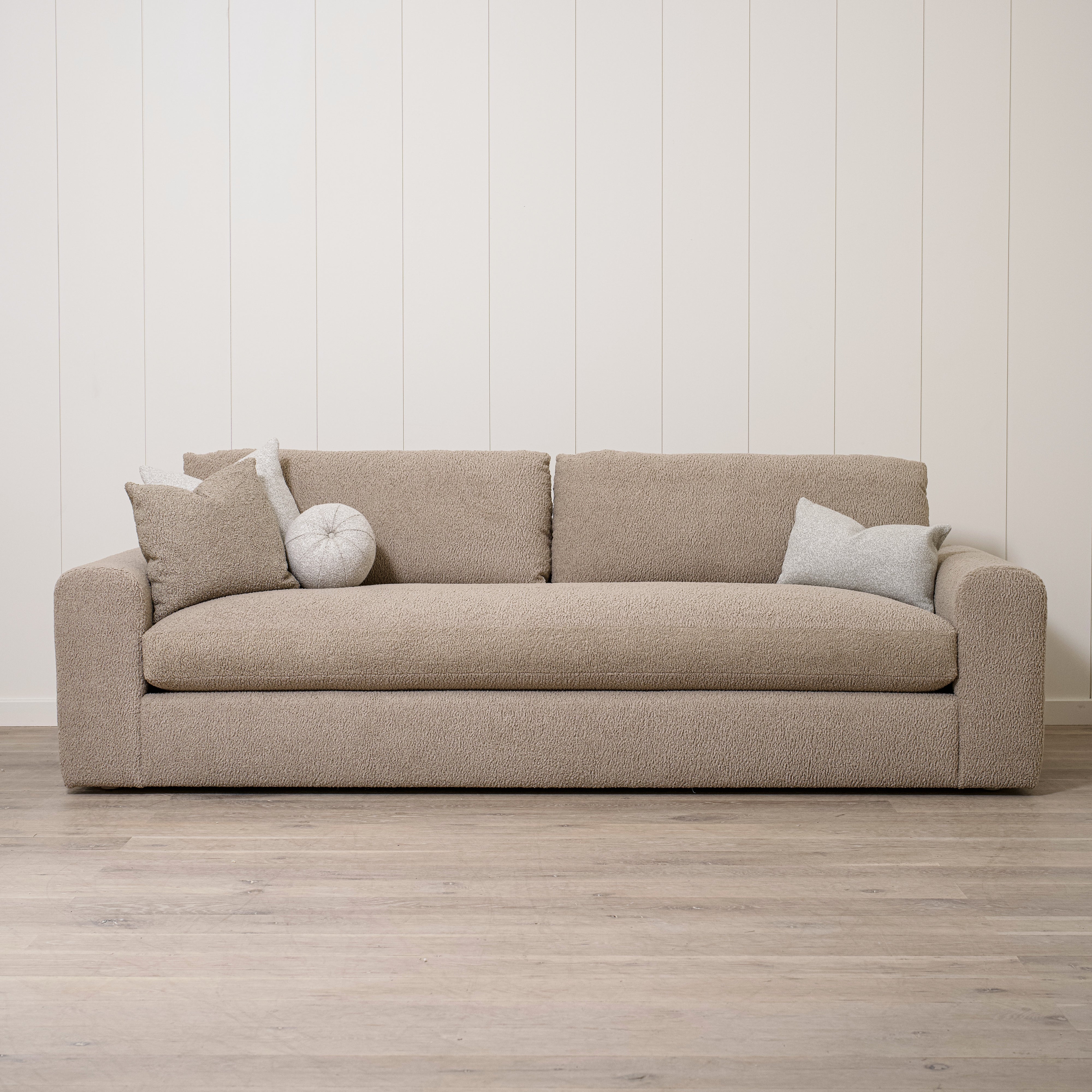 As Shown in Large, Upholstered in Sheepskin Toast