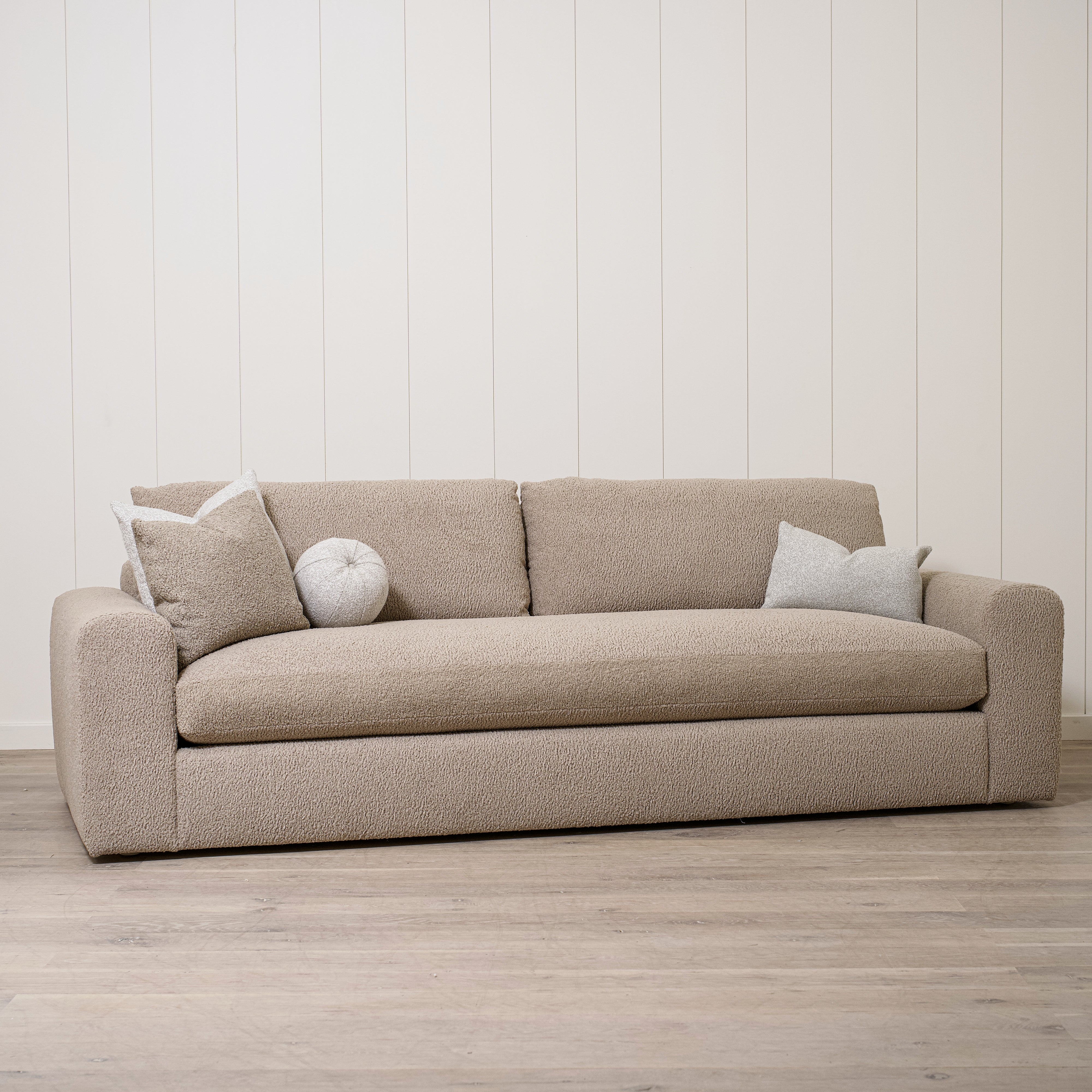 As Shown in Large, Upholstered in Sheepskin Toast