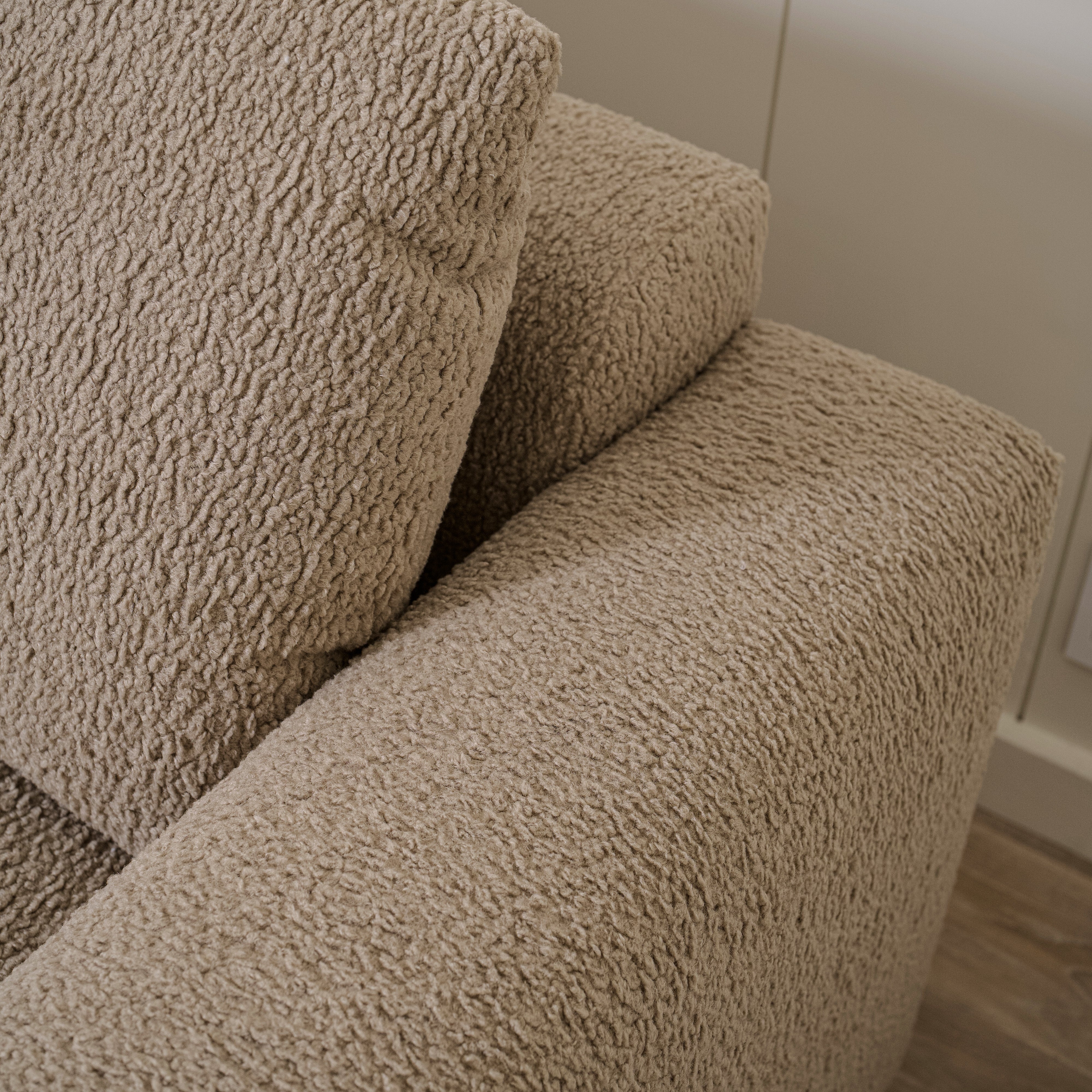 As Shown in Large, Upholstered in Sheepskin Toast