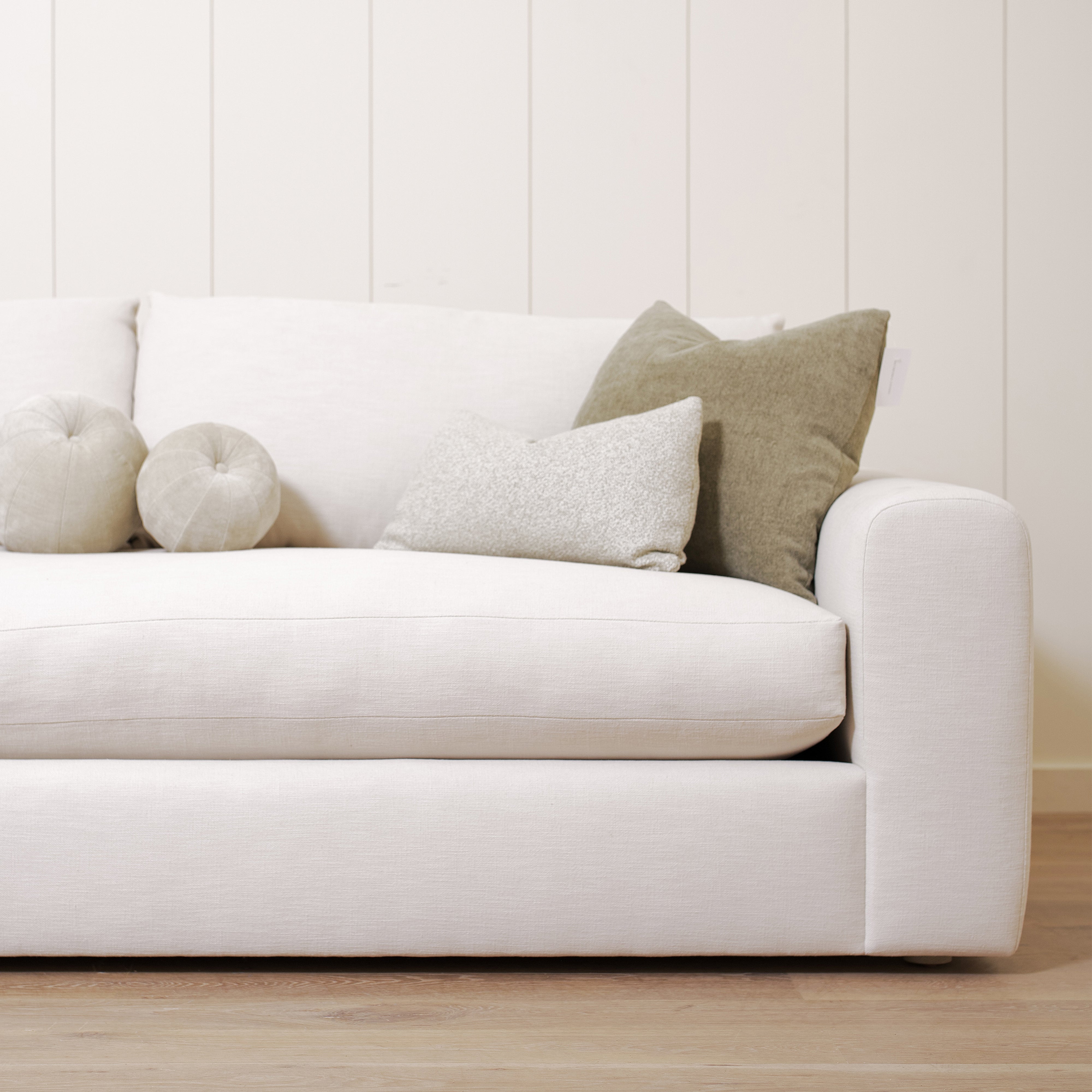 As Shown in Small, Upholstered in Vail Oyster