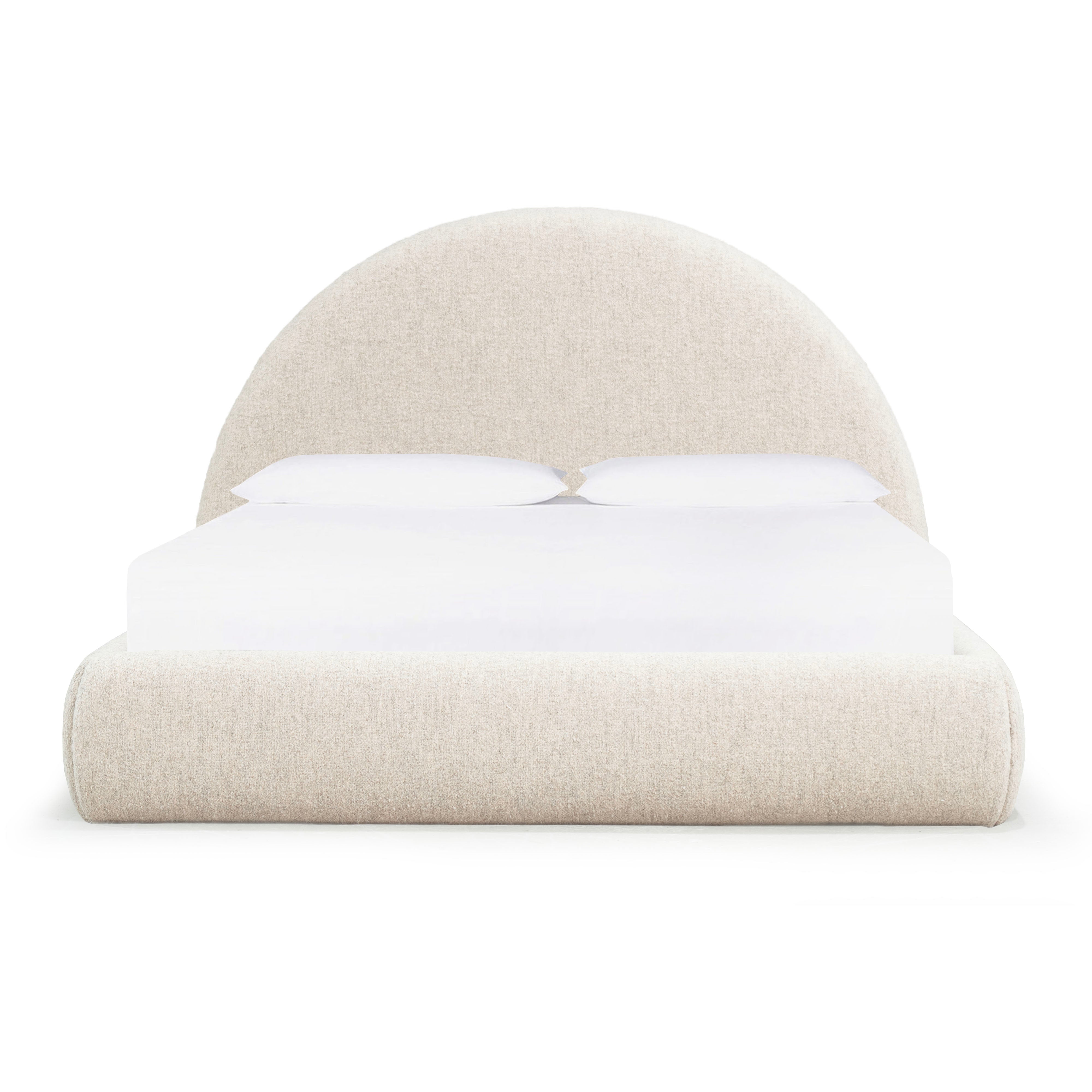 As Shown: King | Style: Upholstered | Fabric: Berber Natural | Finish: N/A