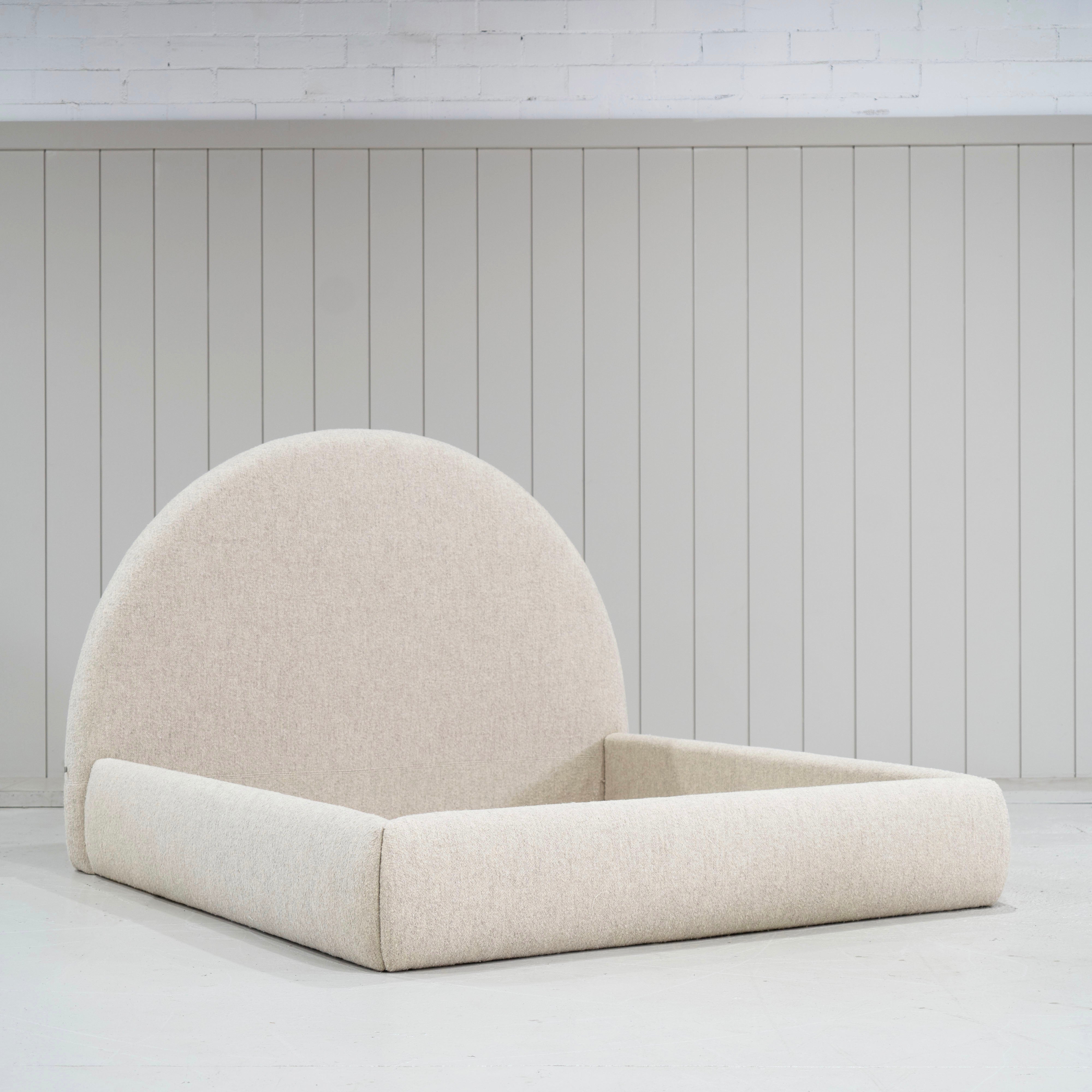 As Shown: King | Style: Upholstered | Fabric: Berber Natural | Finish: N/A