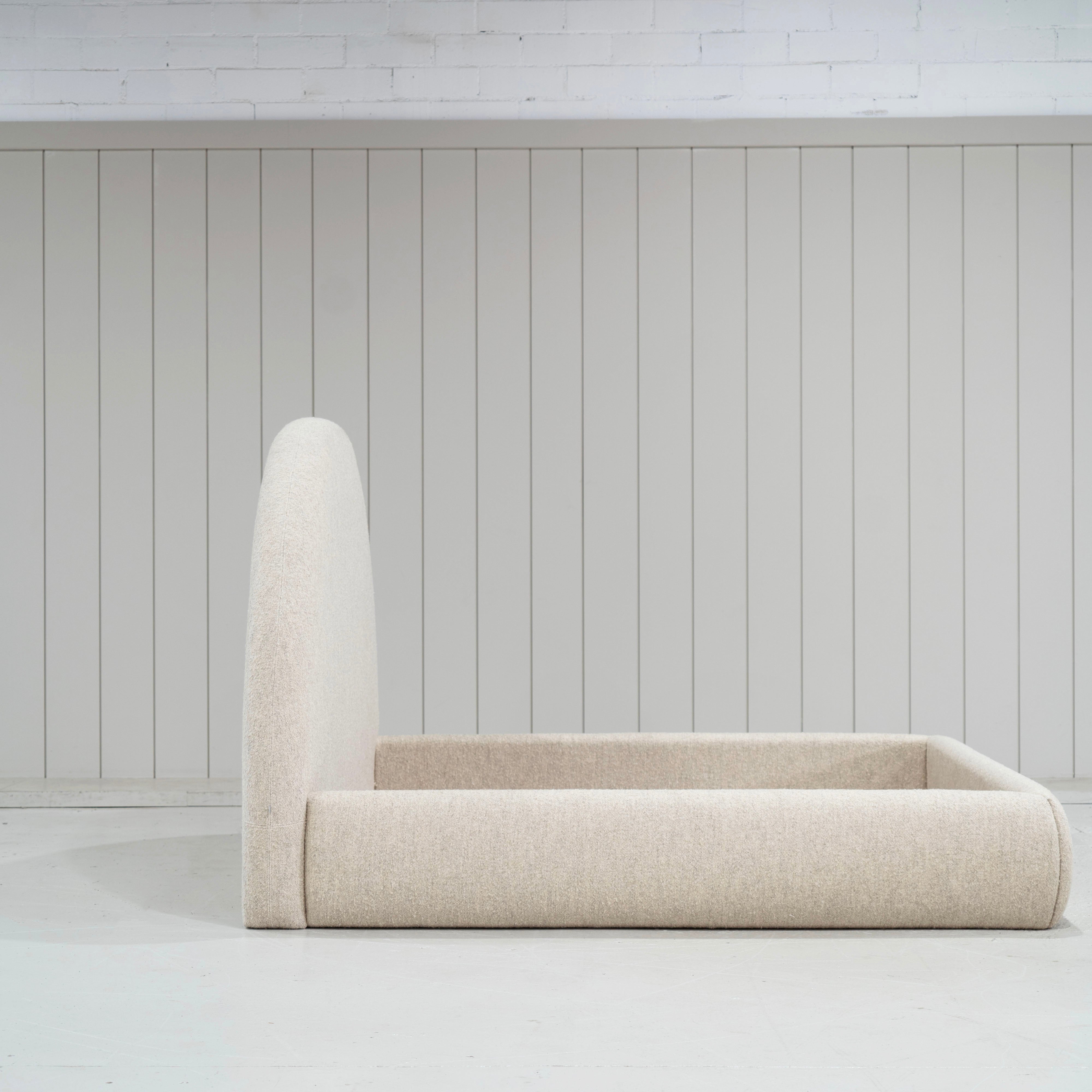 As Shown: King | Style: Upholstered | Fabric: Berber Natural | Finish: N/A