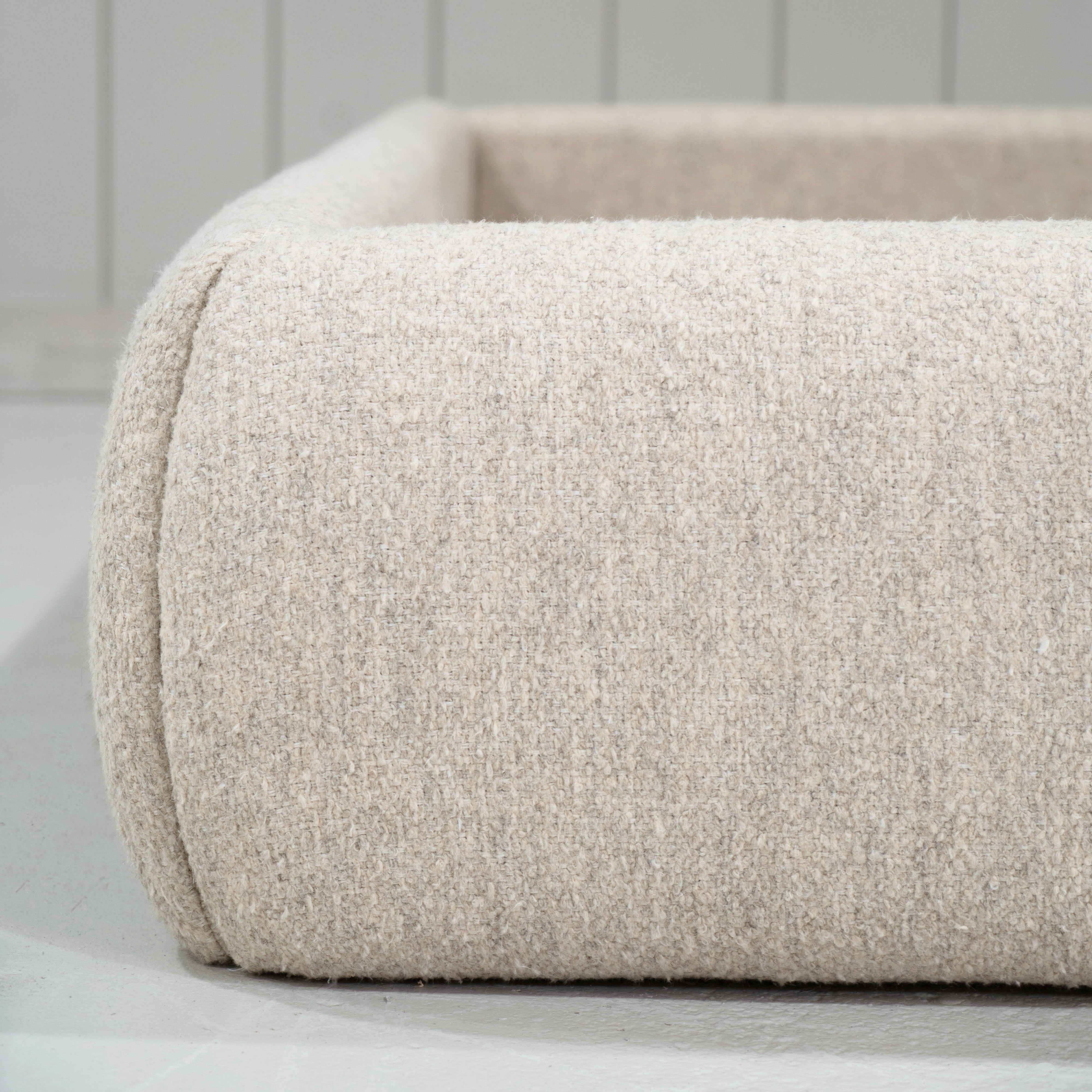As Shown: King | Style: Upholstered | Fabric: Berber Natural | Finish: N/A