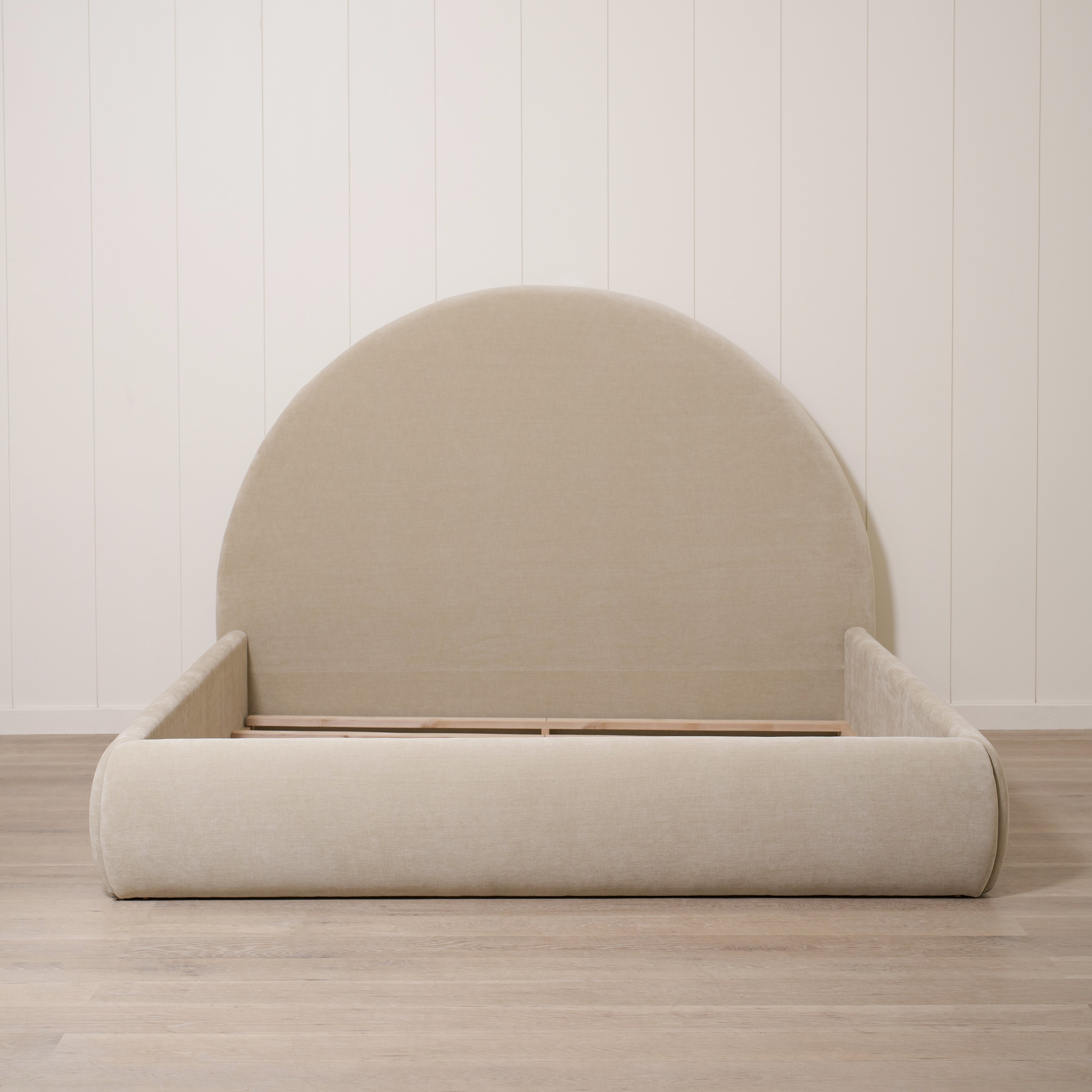 As Shown: King | Style: Upholstered | Fabric: Canyon Sand | Finish: N/A