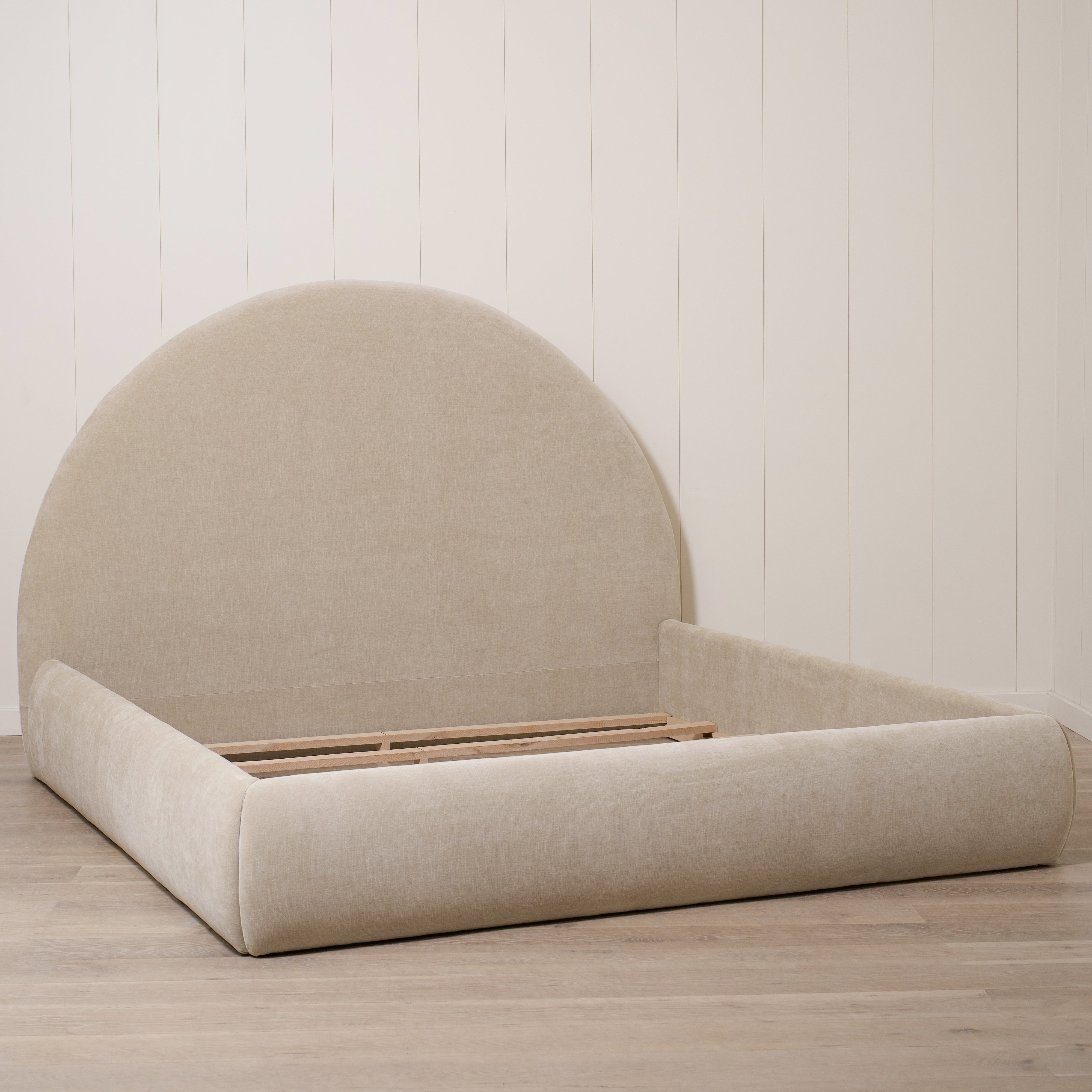 As Shown: King | Style: Upholstered | Fabric: Canyon Sand | Finish: N/A