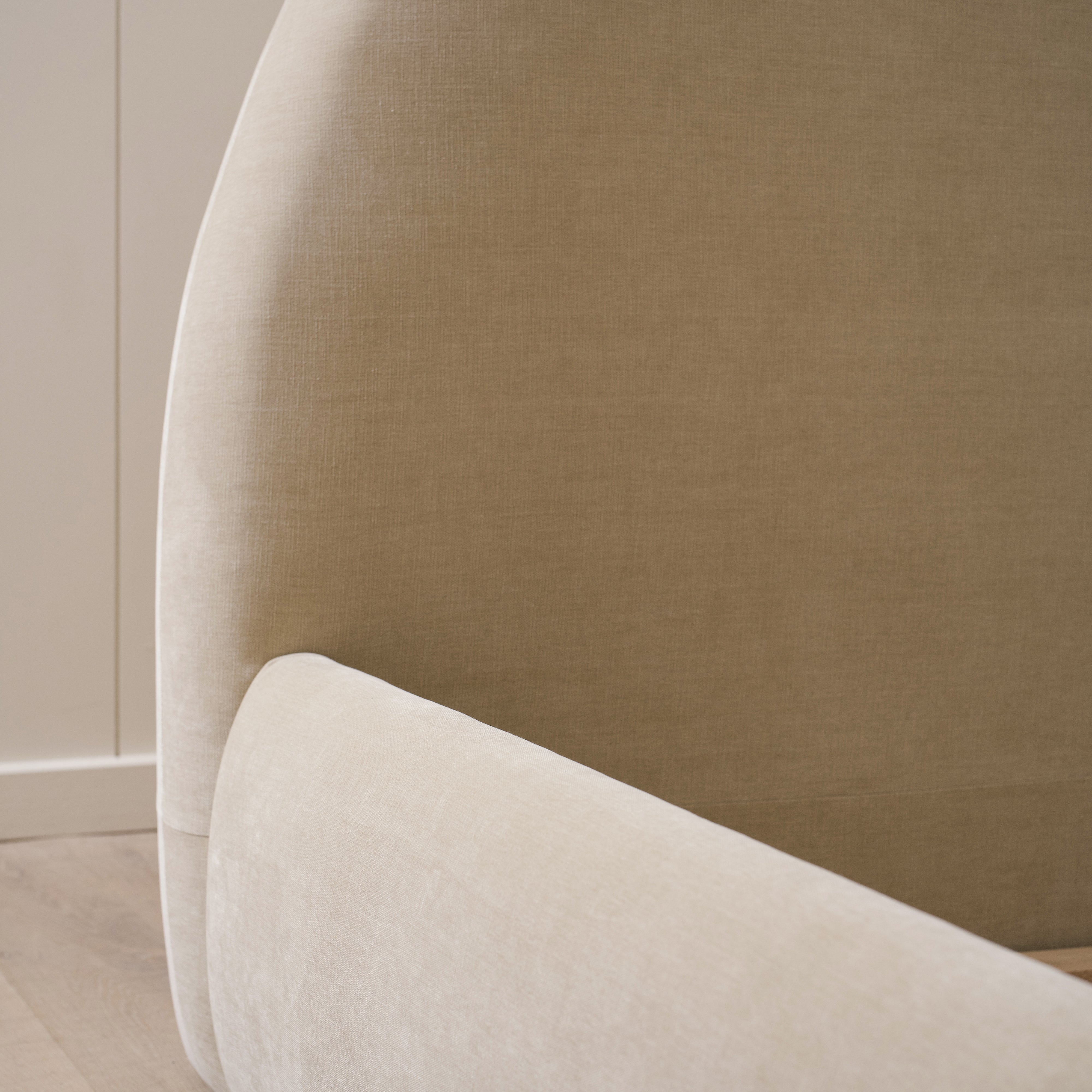 As Shown: King | Style: Upholstered | Fabric: Canyon Sand | Finish: N/A