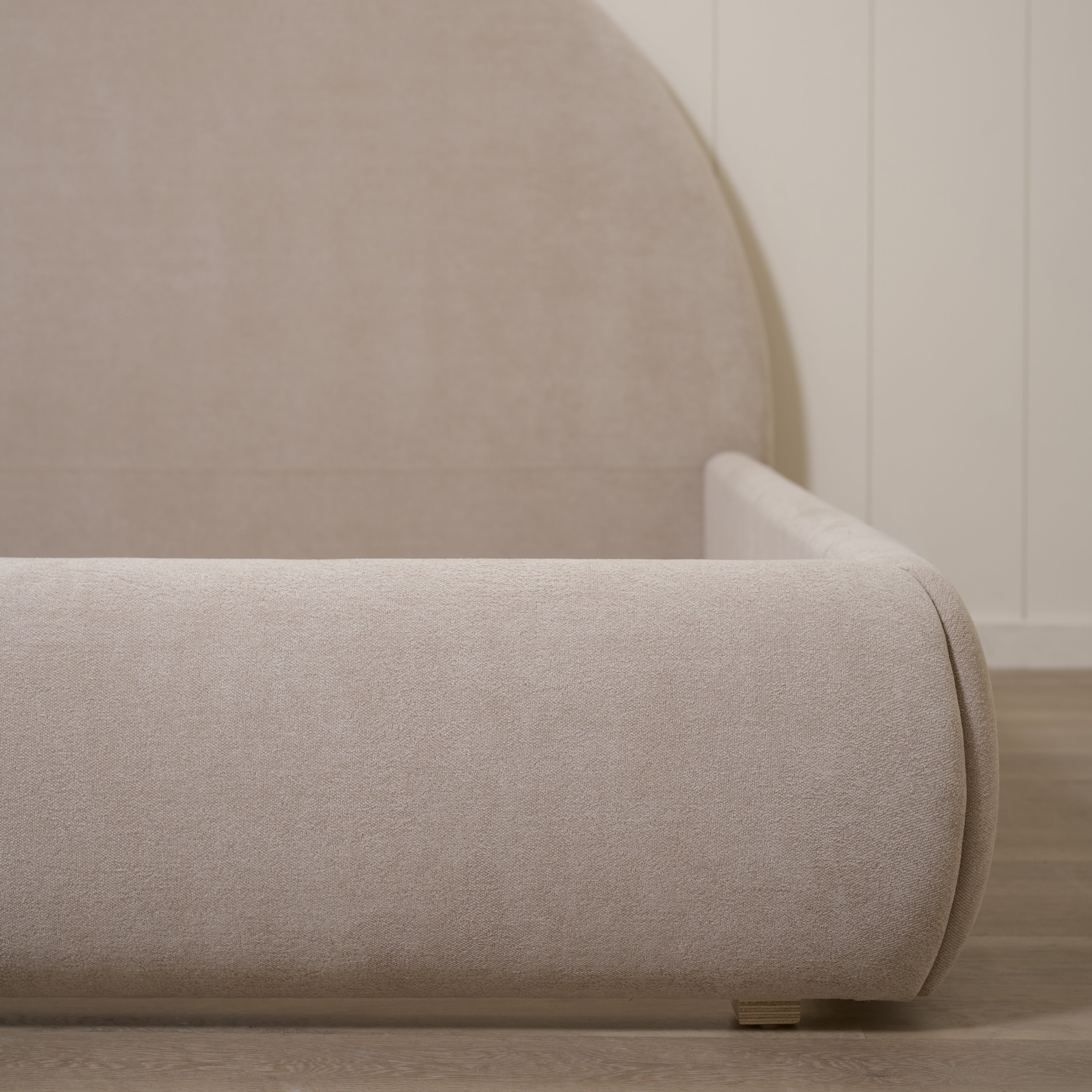 As Shown: King | Style: Upholstered | Fabric: Barney Sand | Finish: N/A