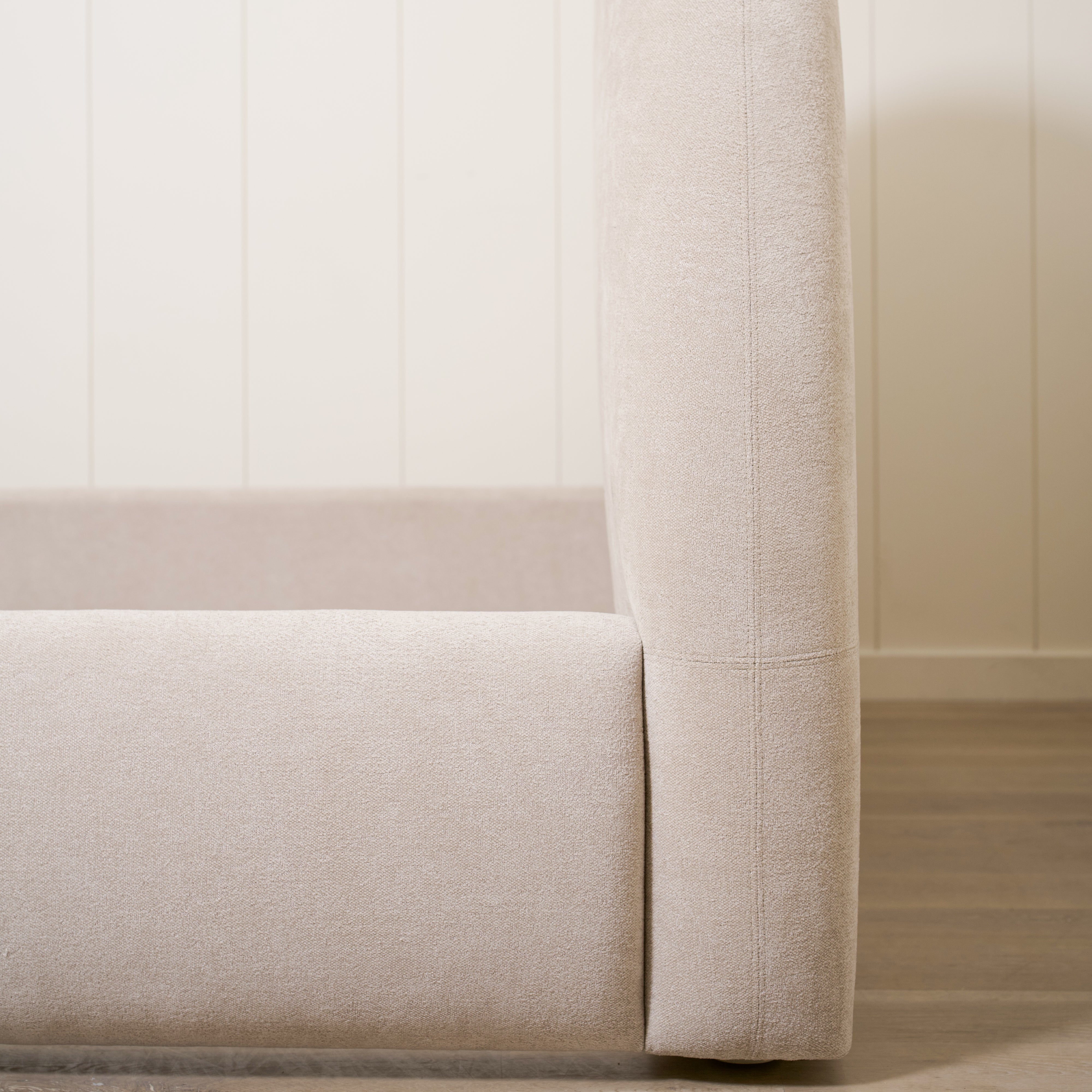 As Shown: King | Style: Upholstered | Fabric: Barney Sand | Finish: N/A