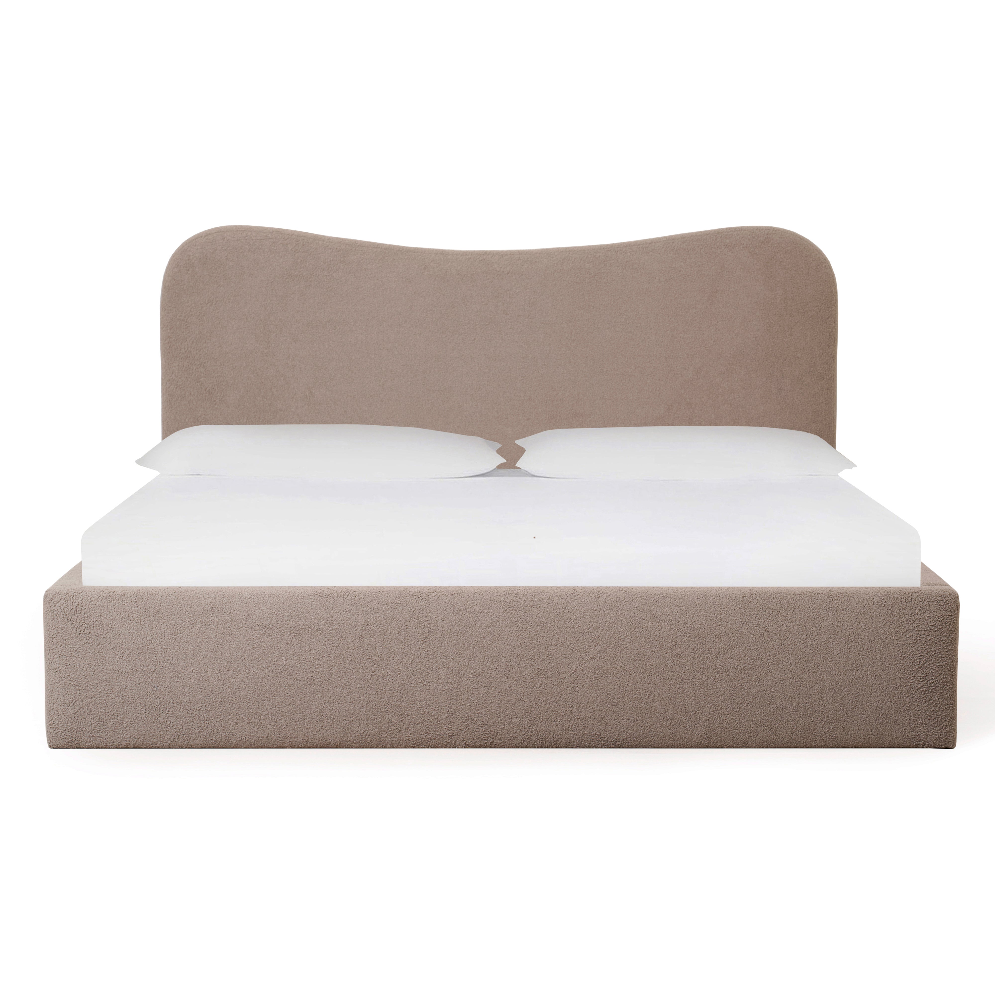 As Shown: King | Style: Upholstered | Fabric: Peak Cocoa | Finish: N/A