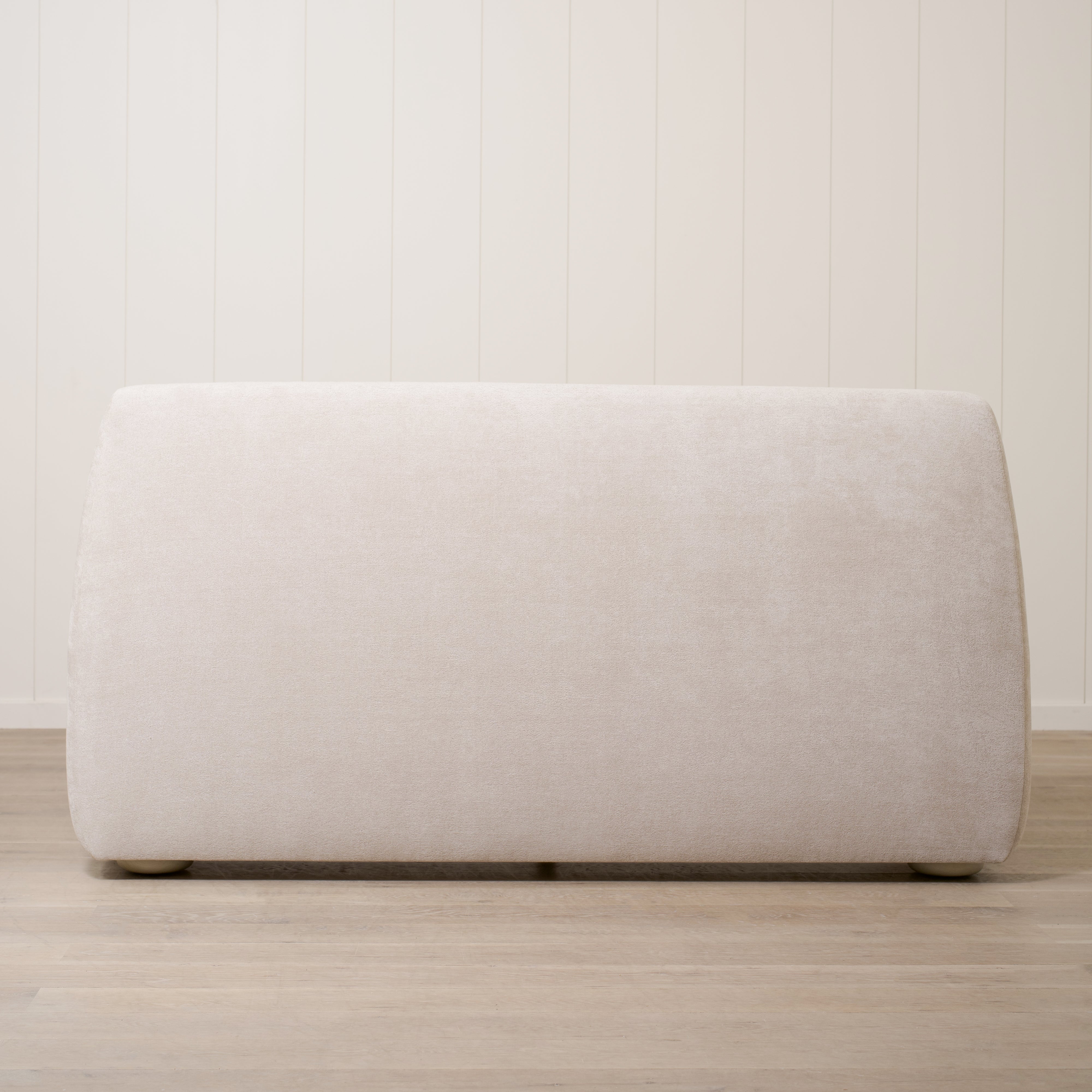 As Shown: King | Style: Upholstered | Fabric: Barney Sand | Finish: Sand