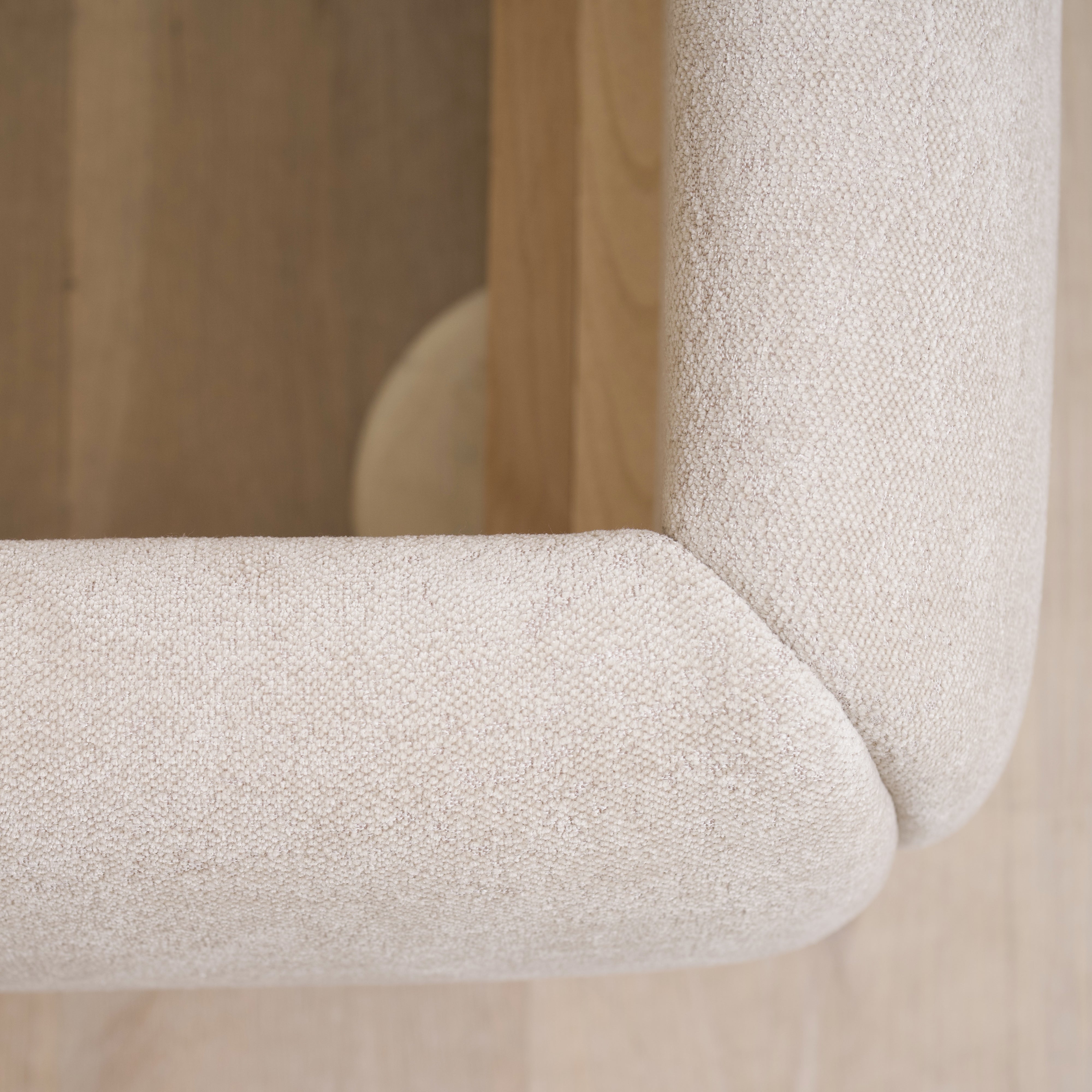 As Shown: King | Style: Upholstered | Fabric: Barney Sand | Finish: Sand