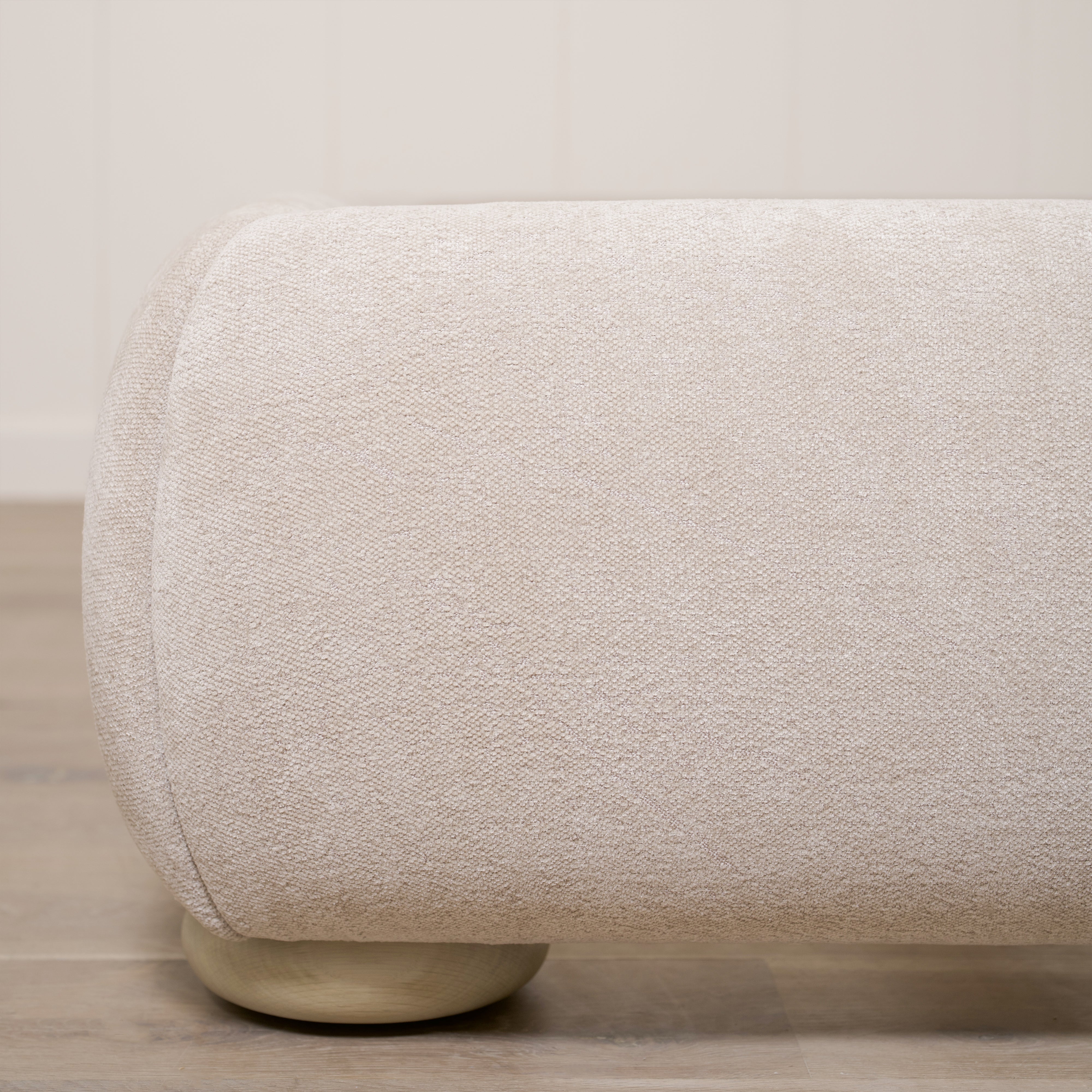 As Shown: King | Style: Upholstered | Fabric: Barney Sand | Finish: Sand