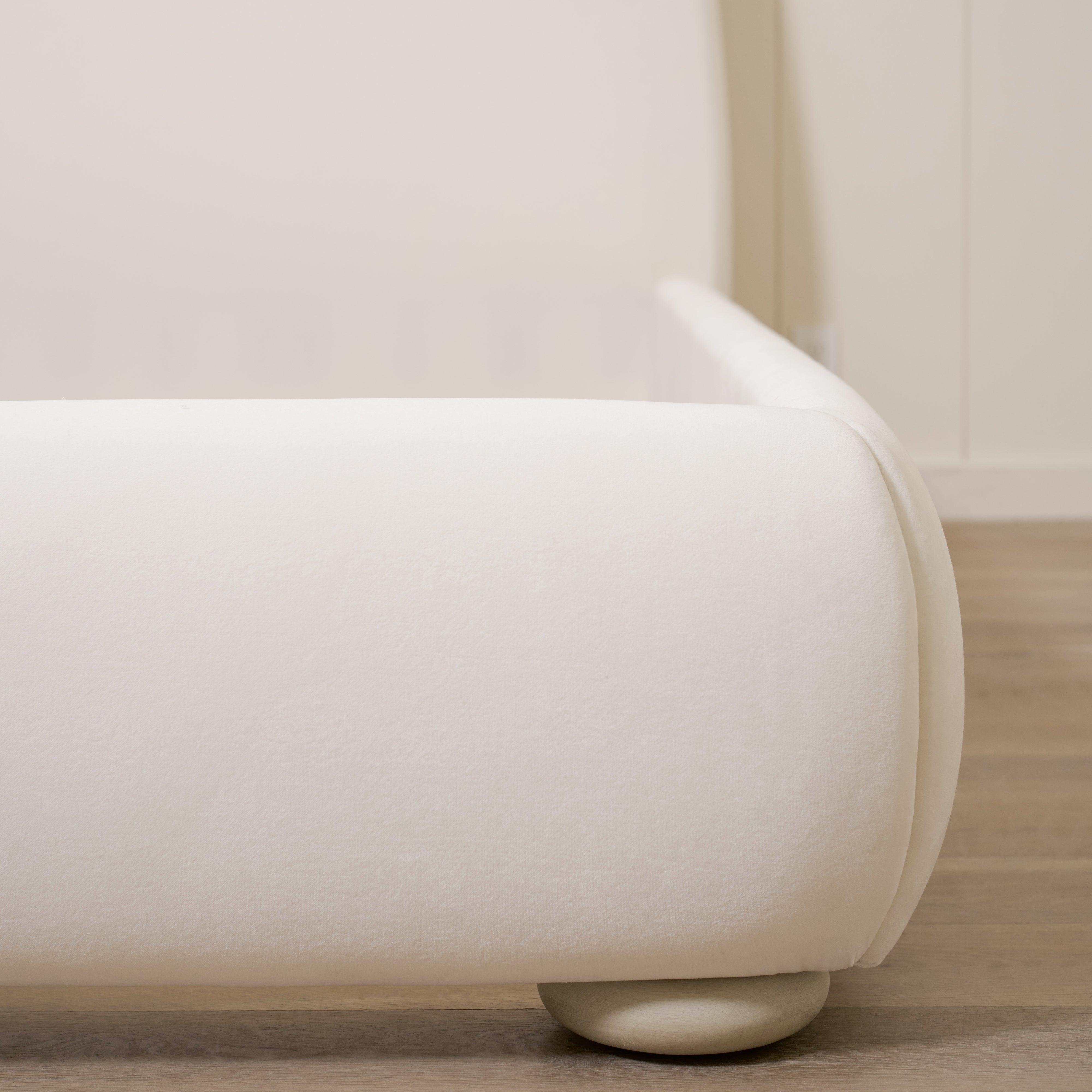 As Shown: King | Style: Upholstered | Fabric: Sky Creme | Finish: Sand