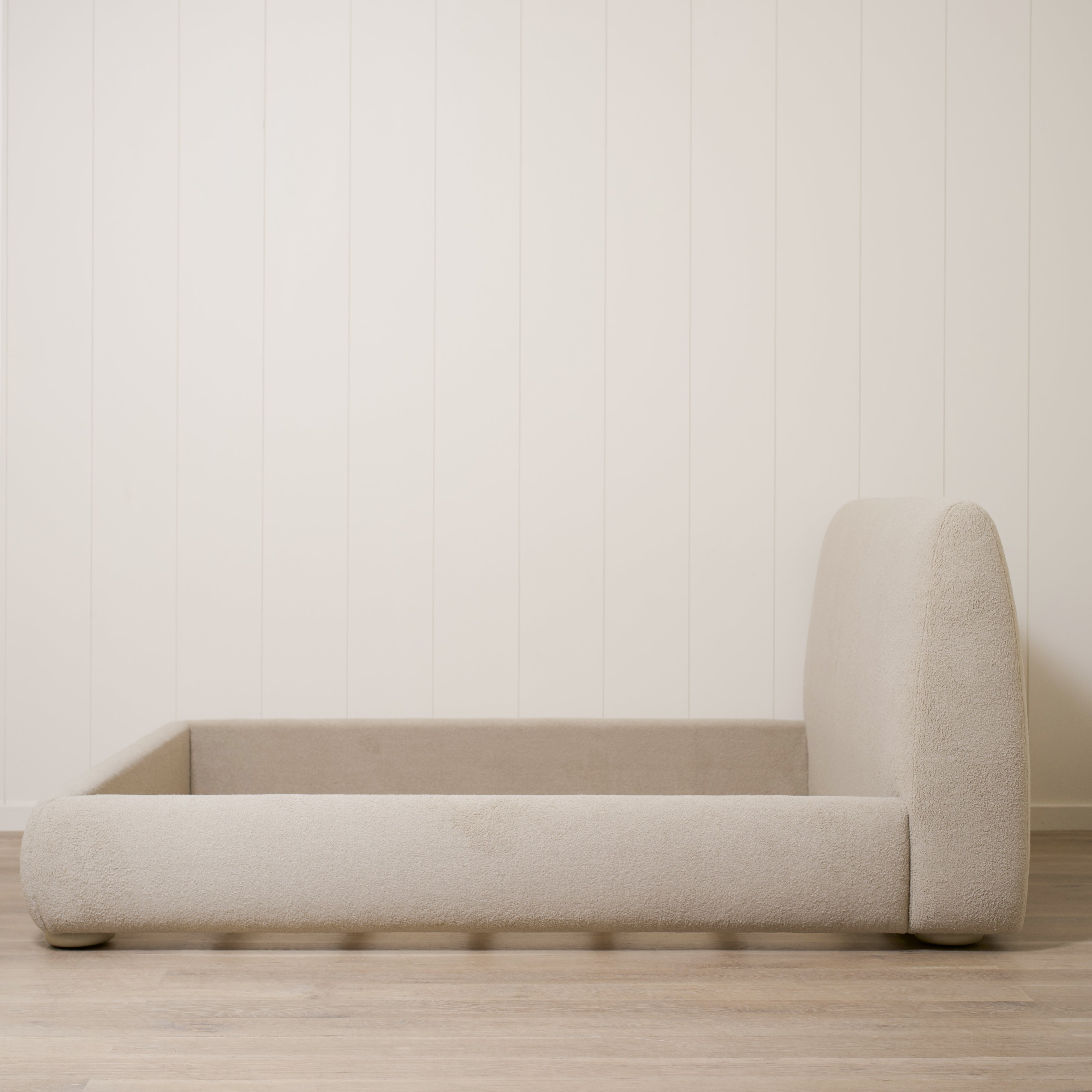 As Shown: King | Style: Upholstered | Fabric: Peak Taupe | Finish: Sand