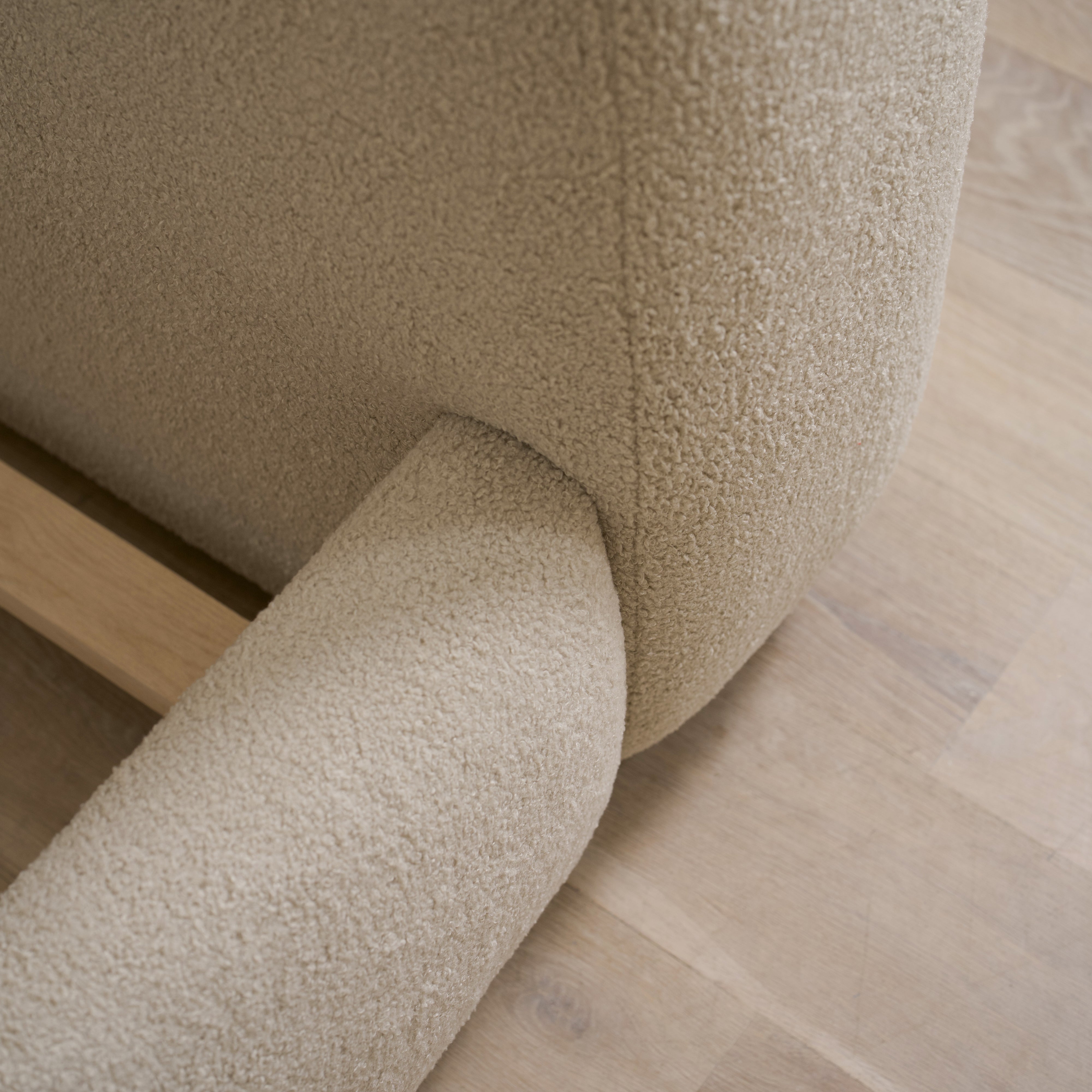 As Shown: King | Style: Upholstered | Fabric: Peak Taupe | Finish: Sand