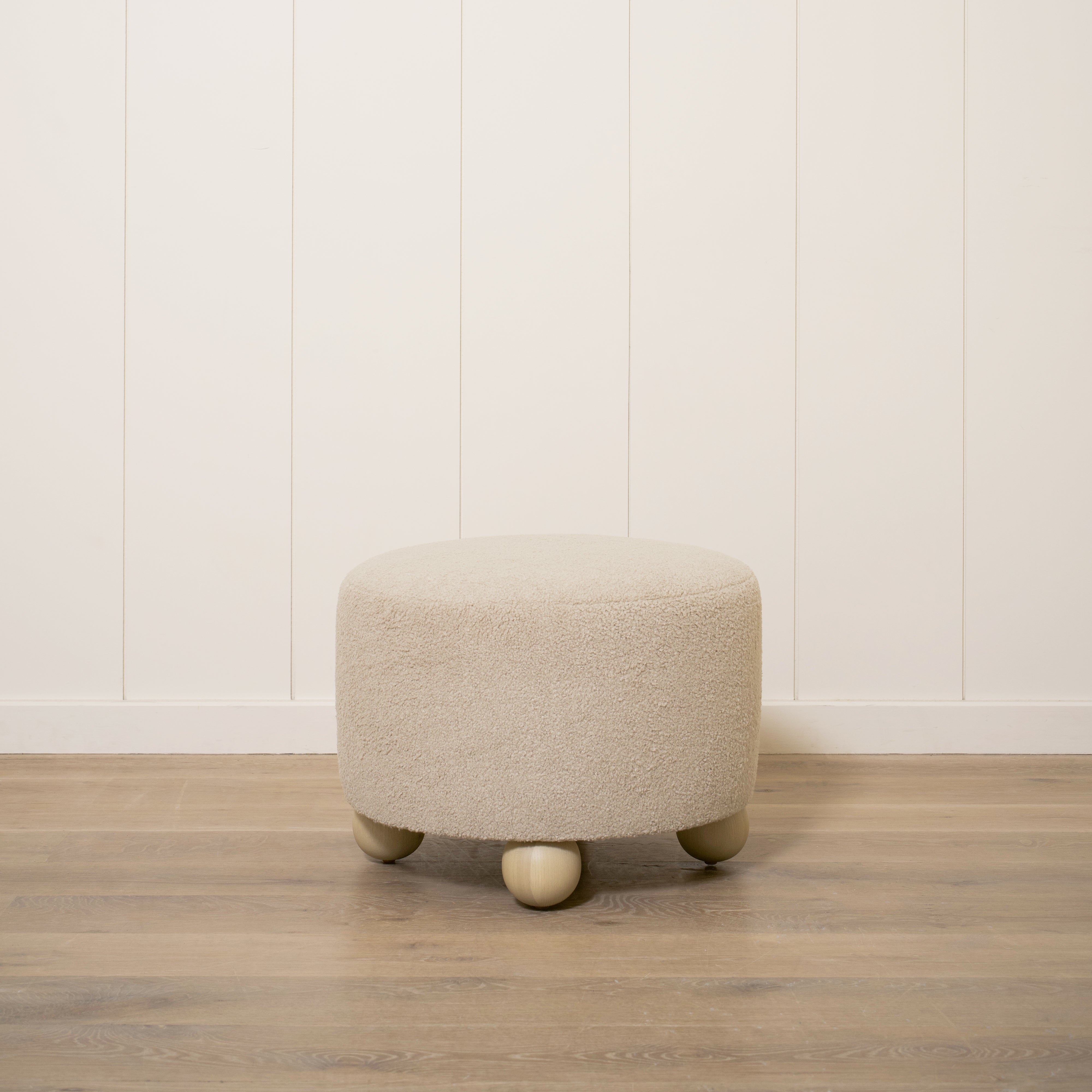 As Shown: 23"Dia x 17"H | Fabric: Peak Taupe | Material: Solid & Engineered Oak | Finish: Sand