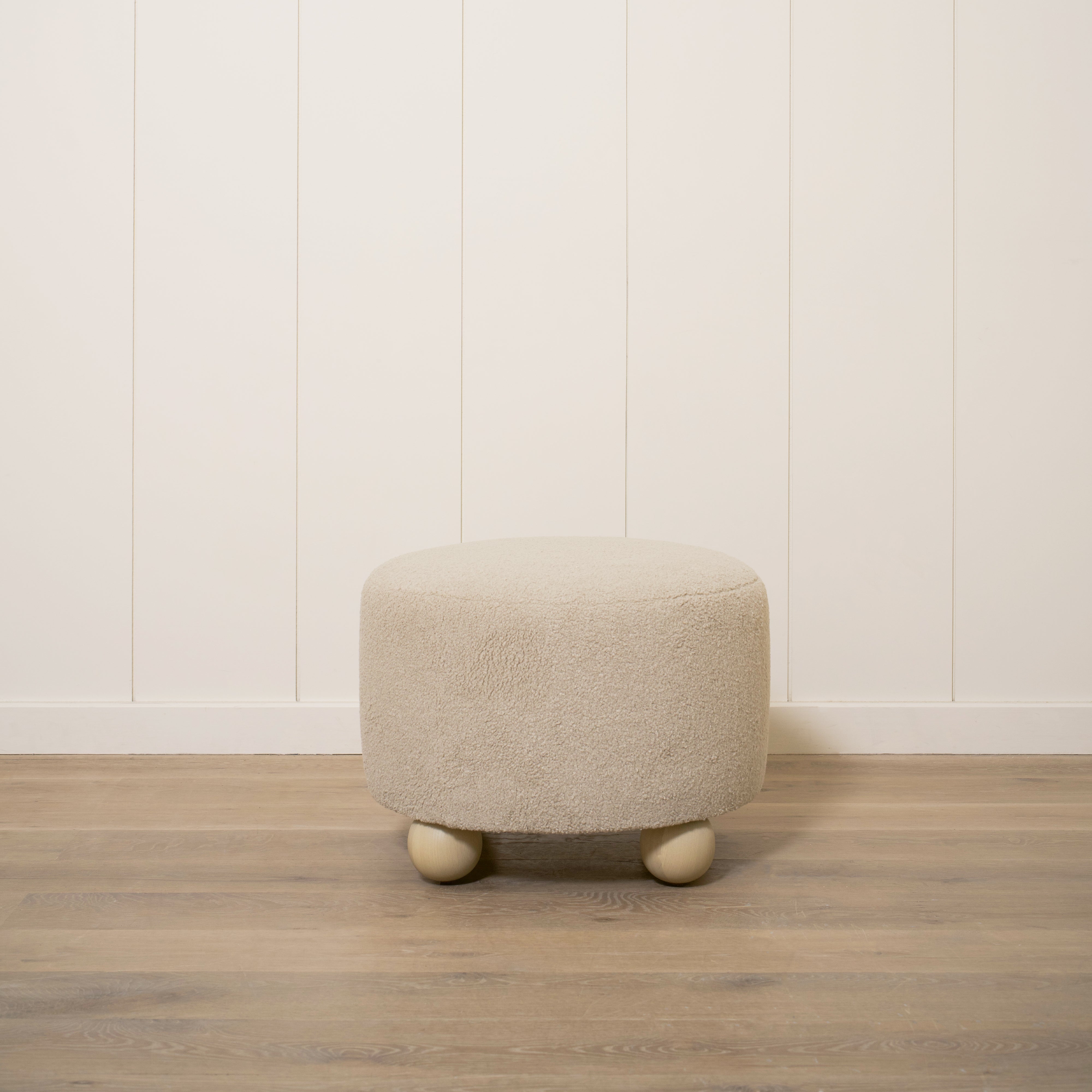 As Shown: 23"Dia x 17"H | Fabric: Peak Taupe | Material: Solid & Engineered Oak | Finish: Sand