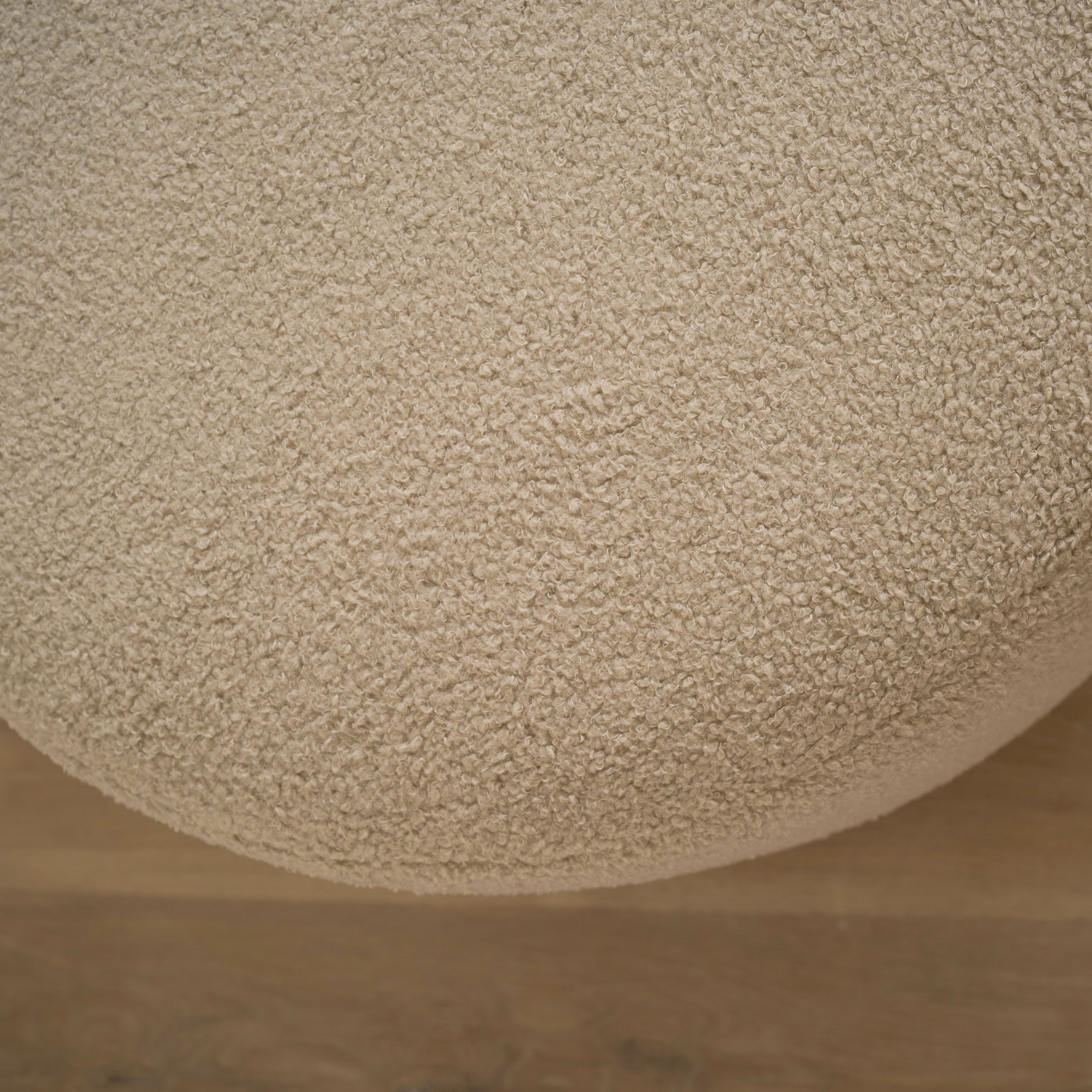 As Shown: 23"Dia x 17"H | Fabric: Peak Taupe | Material: Solid & Engineered Oak | Finish: Sand