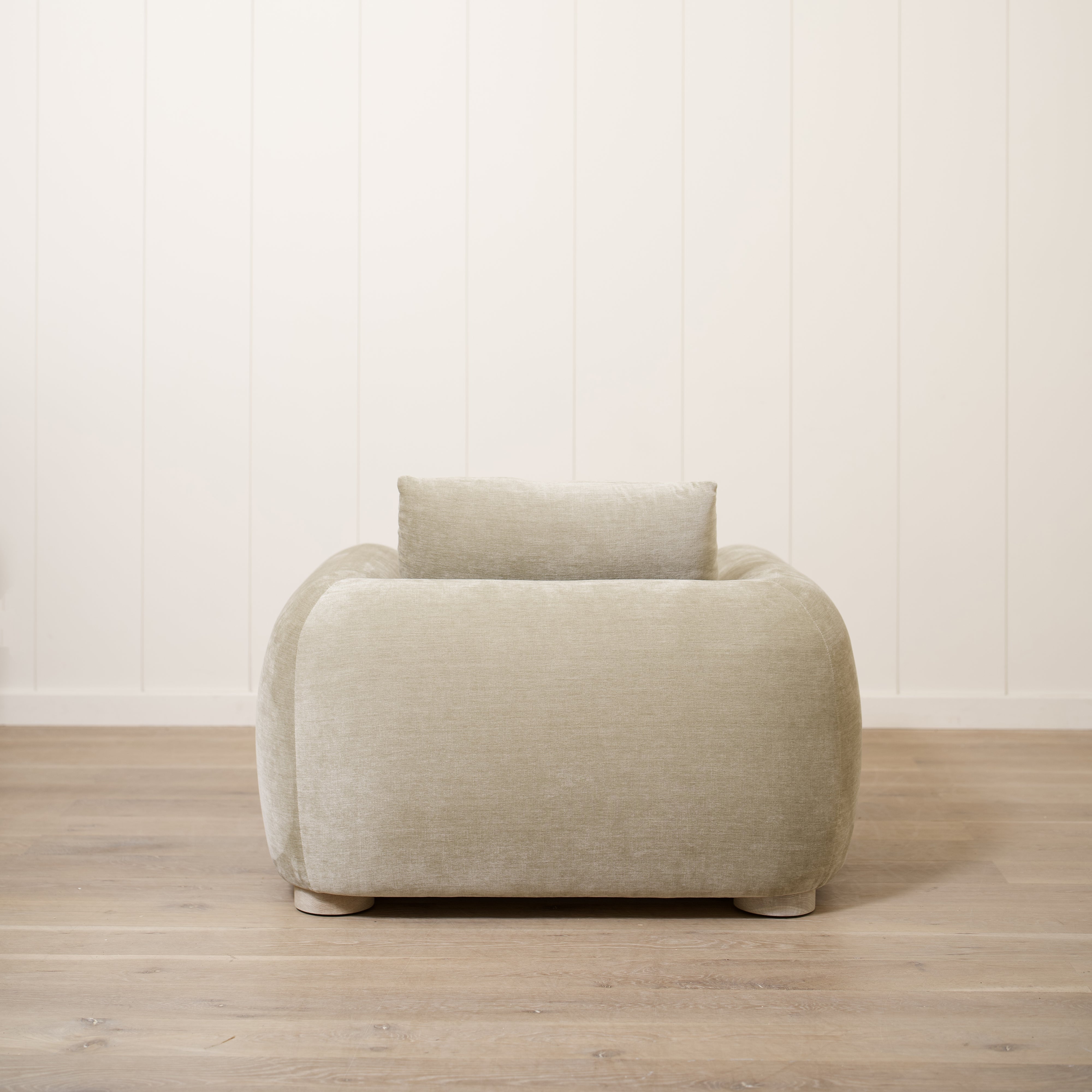 As Shown in Upholstered Canyon Sage Sand finish