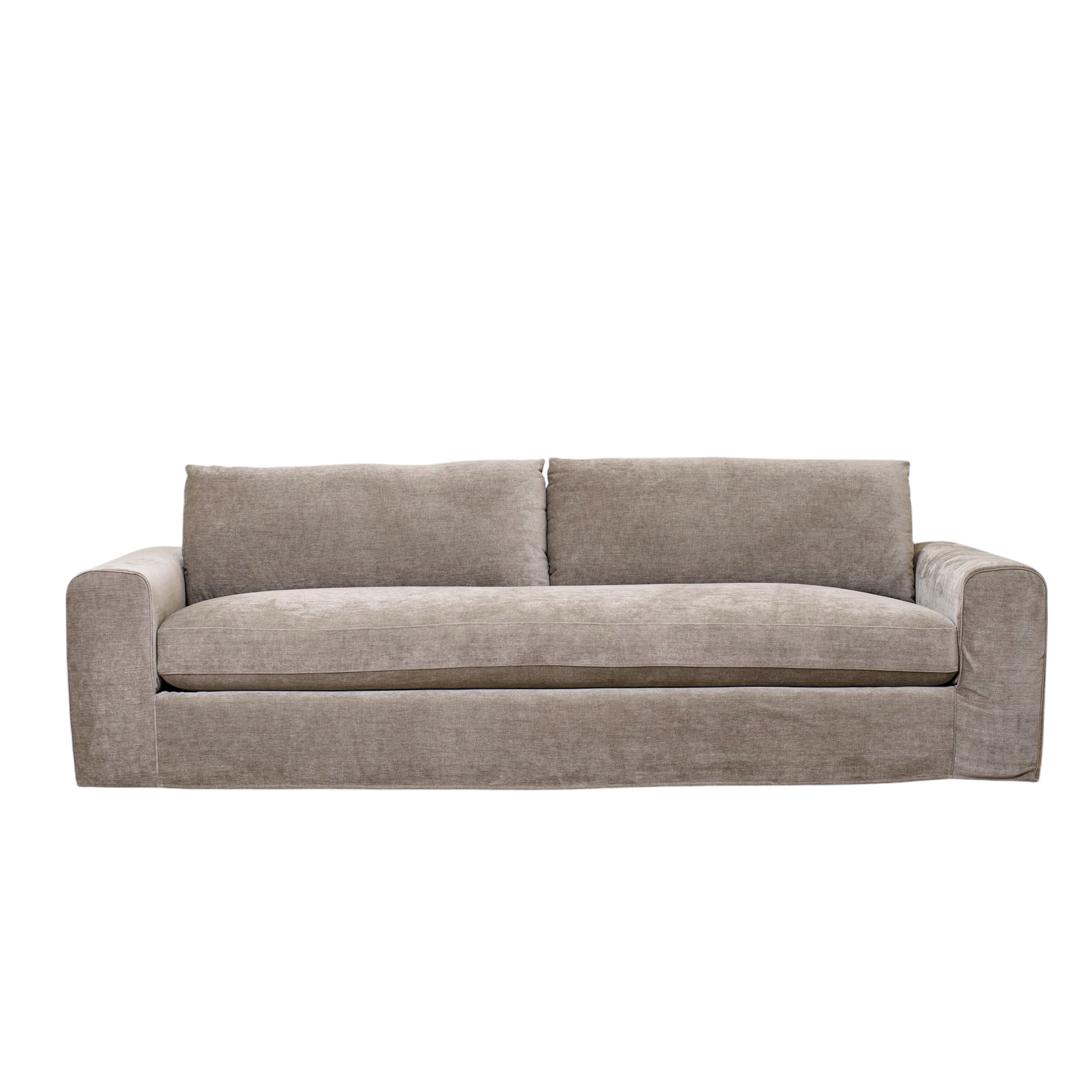 As Shown in Large, Slipcovered in Canyon Shale