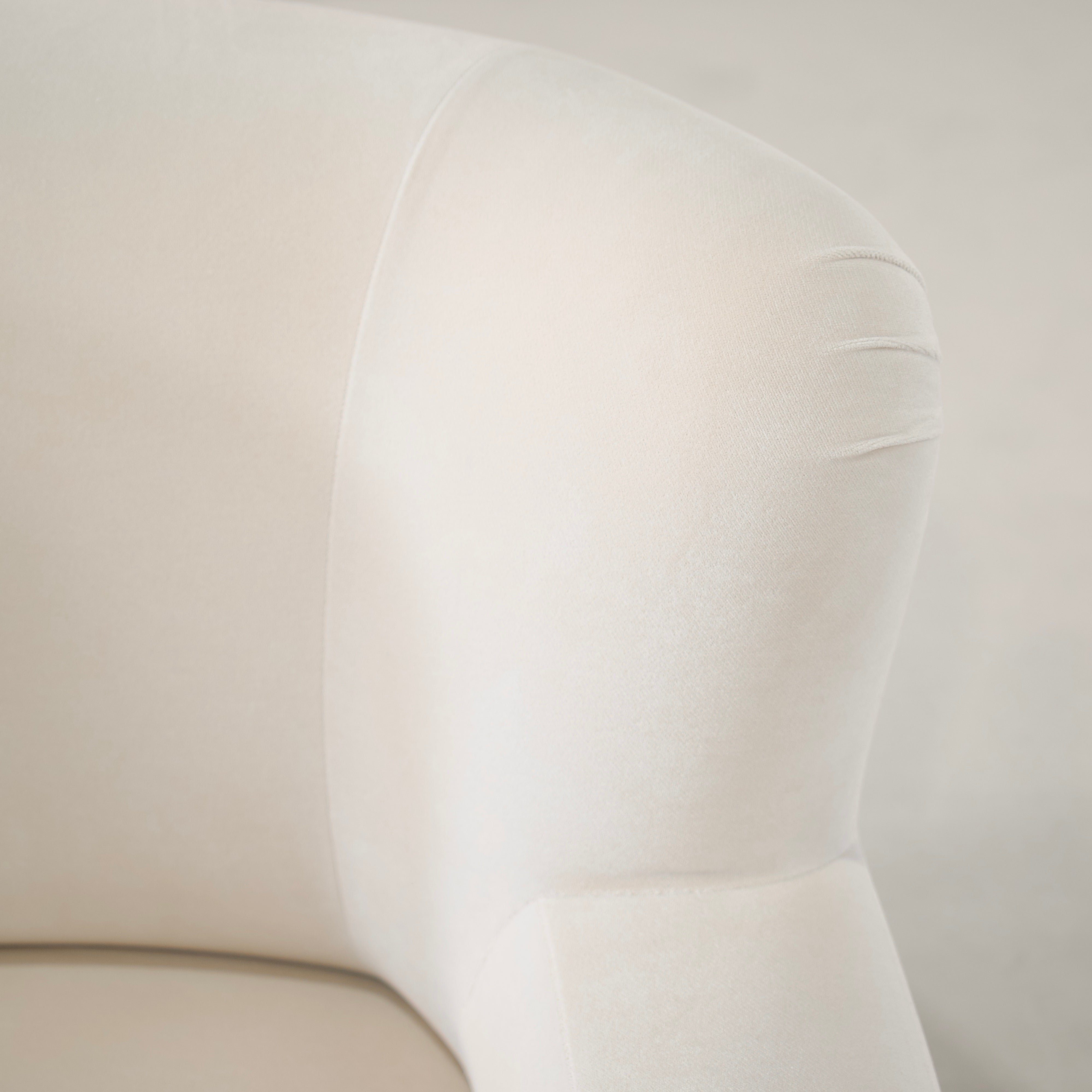 As Shown: in Sky Natural, oak legs finished in Mint White Natural.