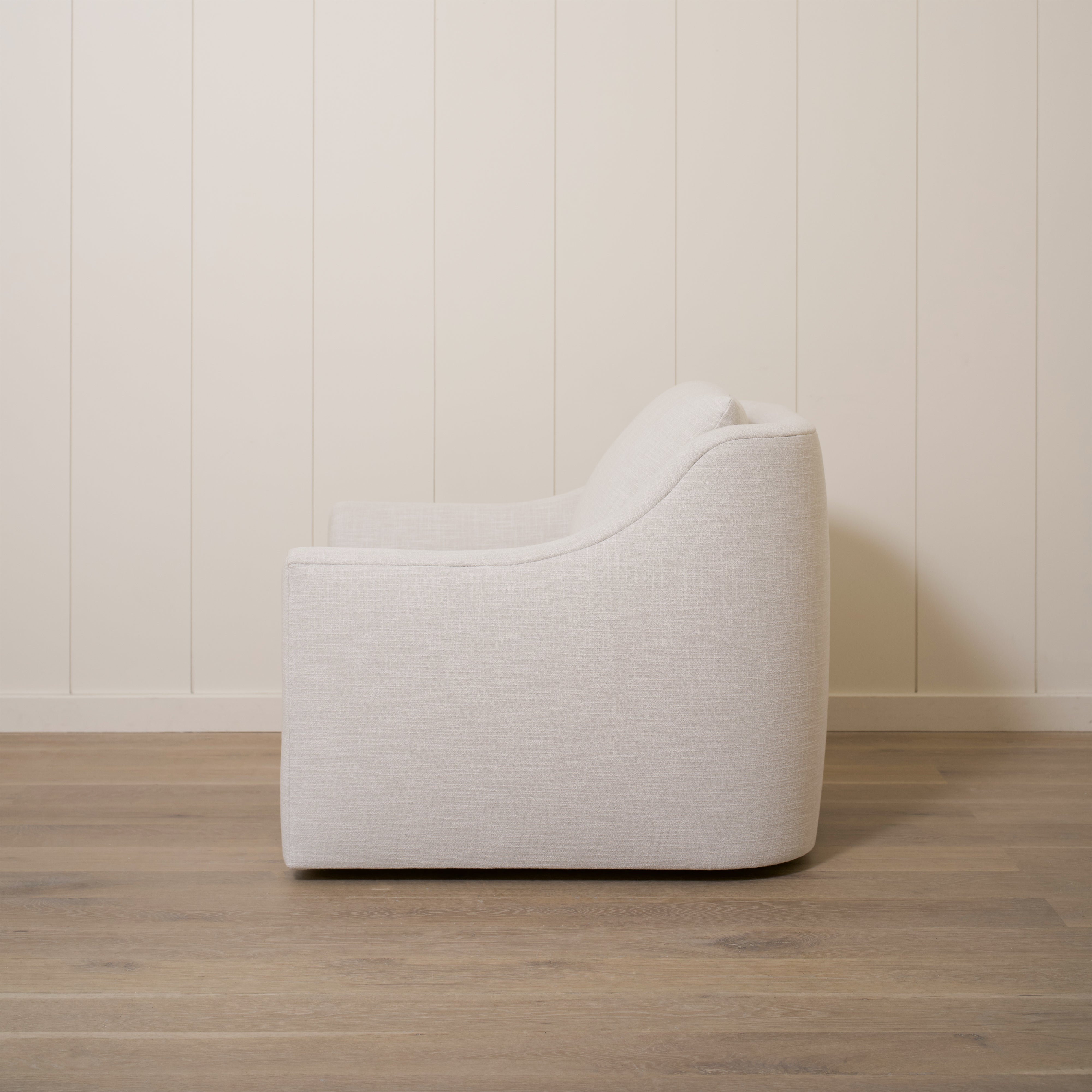 As Shown: 35"L x 39"D x 33"H | Style: Upholstered | Fabric: Banyon Oatmeal | Base: Swivel | Finish: N/A