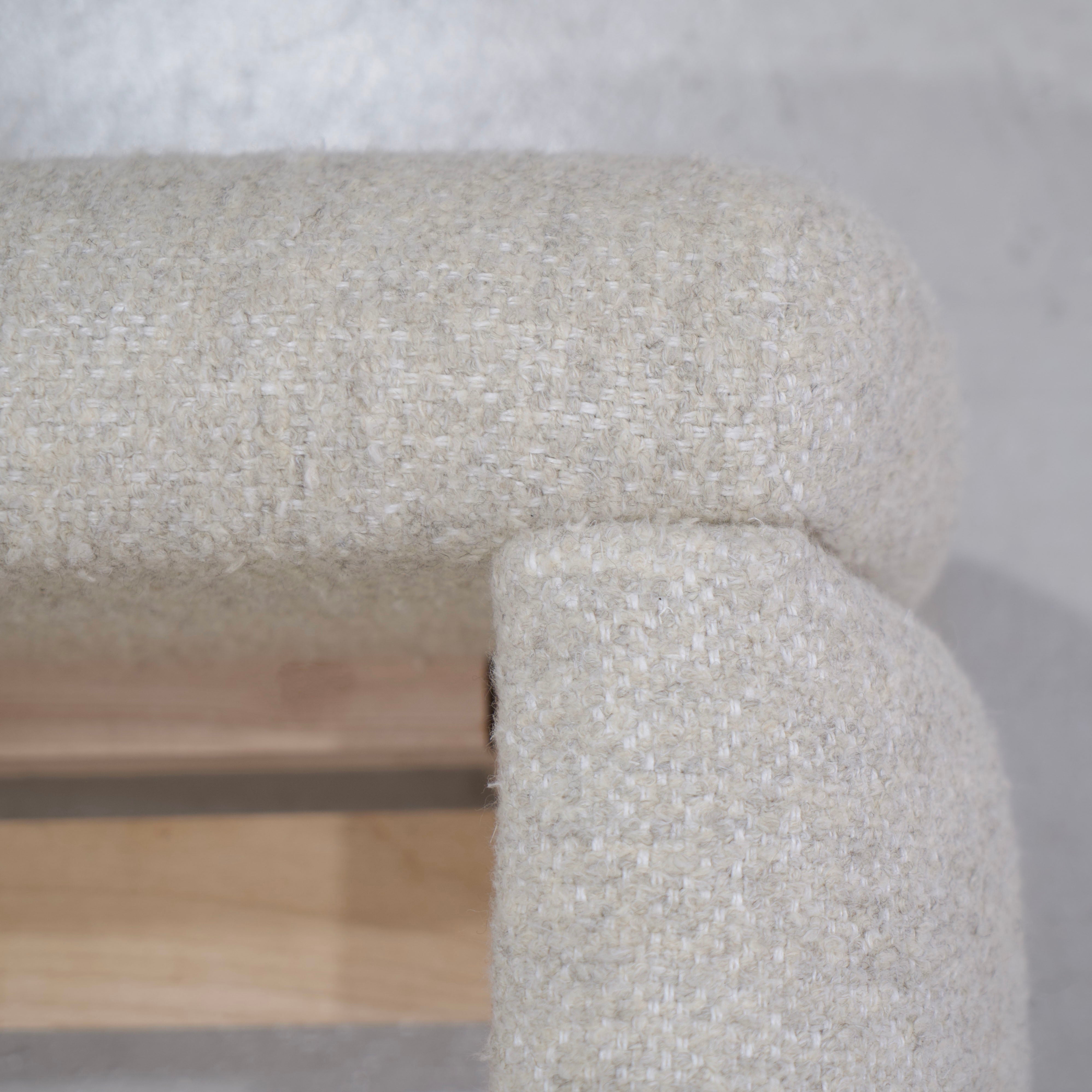 As Shown: in Berber Natural. Oak finished in Mint White Natural.