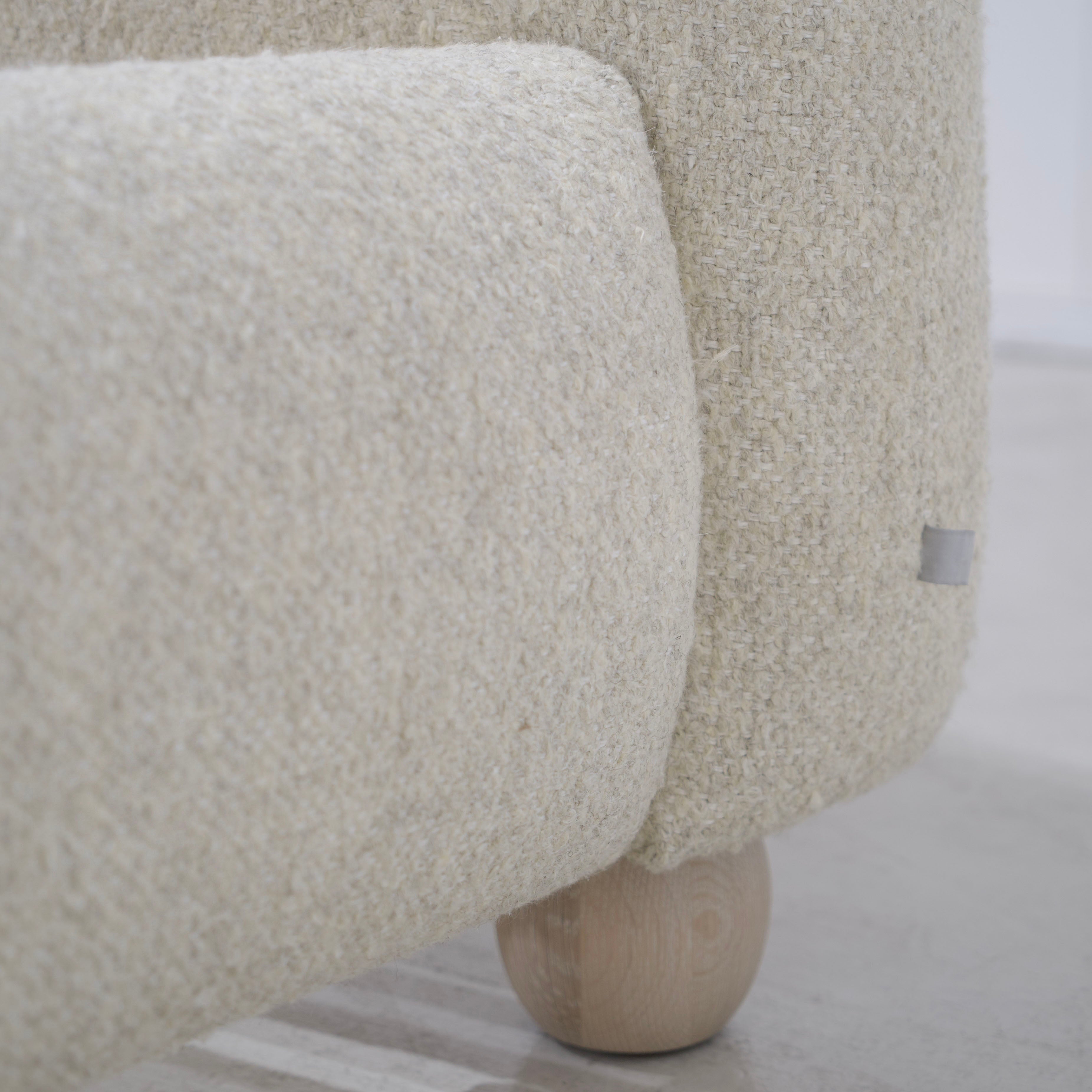 As Shown: in Berber Natural. Oak finished in Mint White Natural.