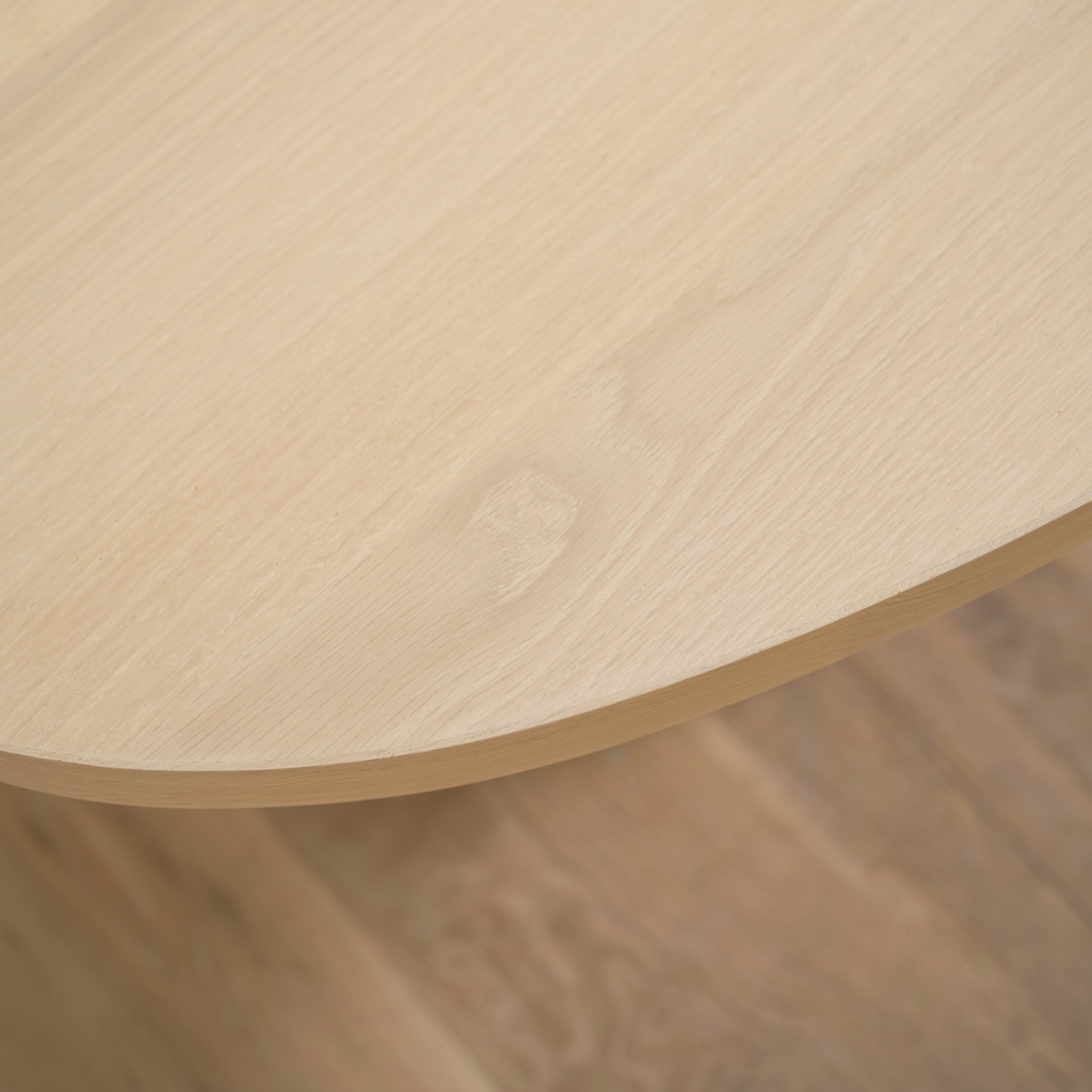 As Shown: 45"W x 25"D x 18.5"H | Material: Solid Oak | Finish: Sand