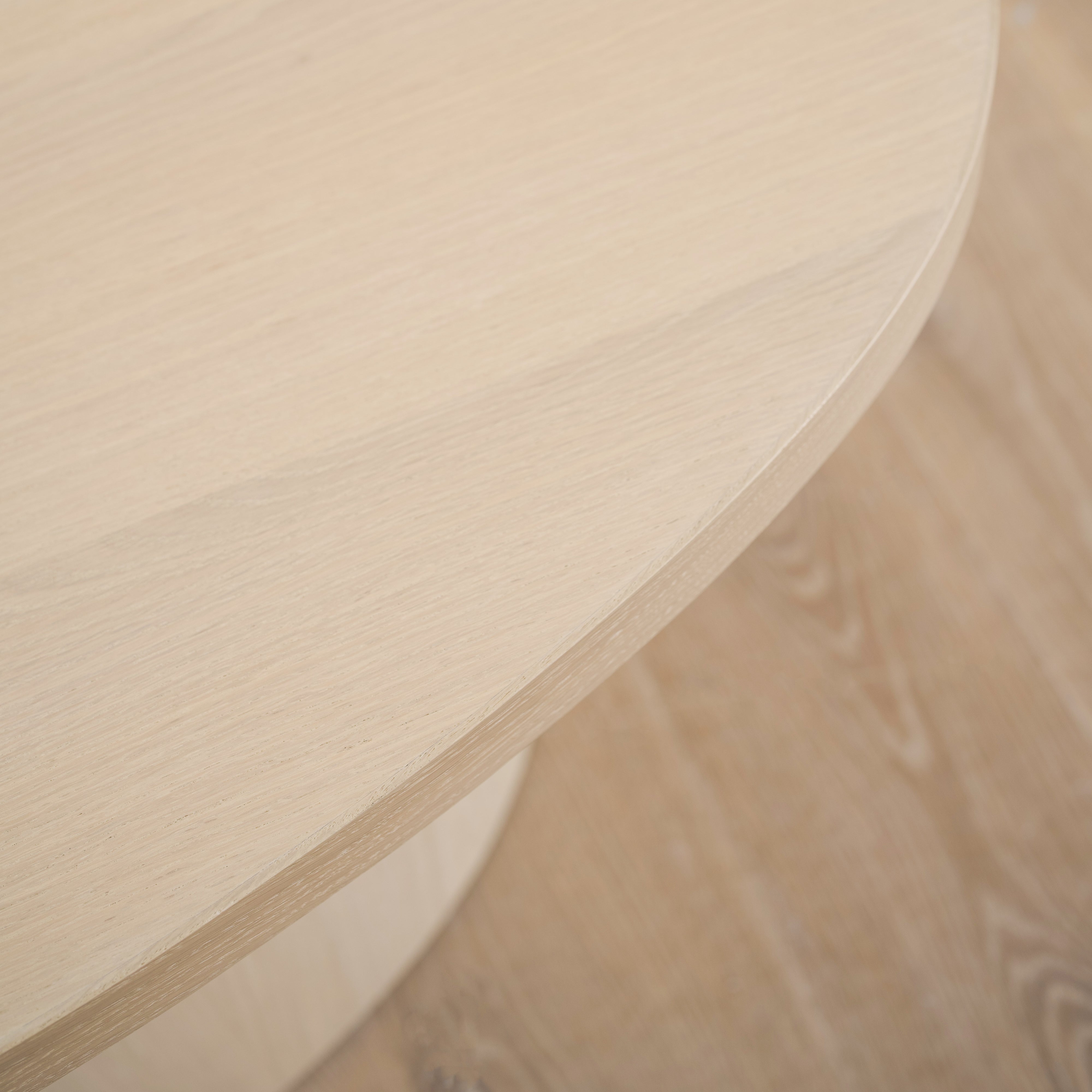 As Shown: 45"W x 25"D x 18.5"H | Material: Solid Oak | Finish: Sand