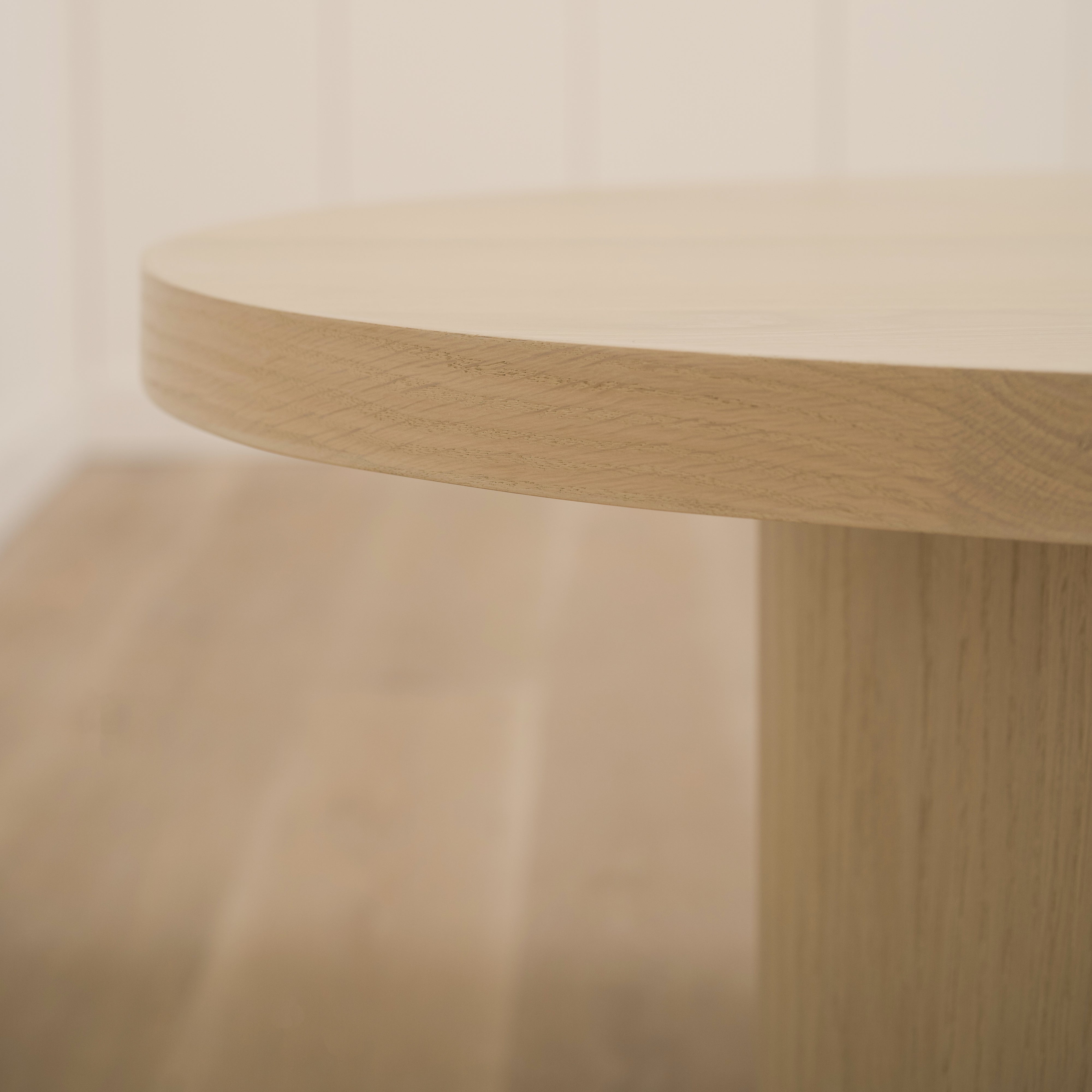 As Shown: 45"W x 25"D x 18.5"H | Material: Solid Oak | Finish: Sand