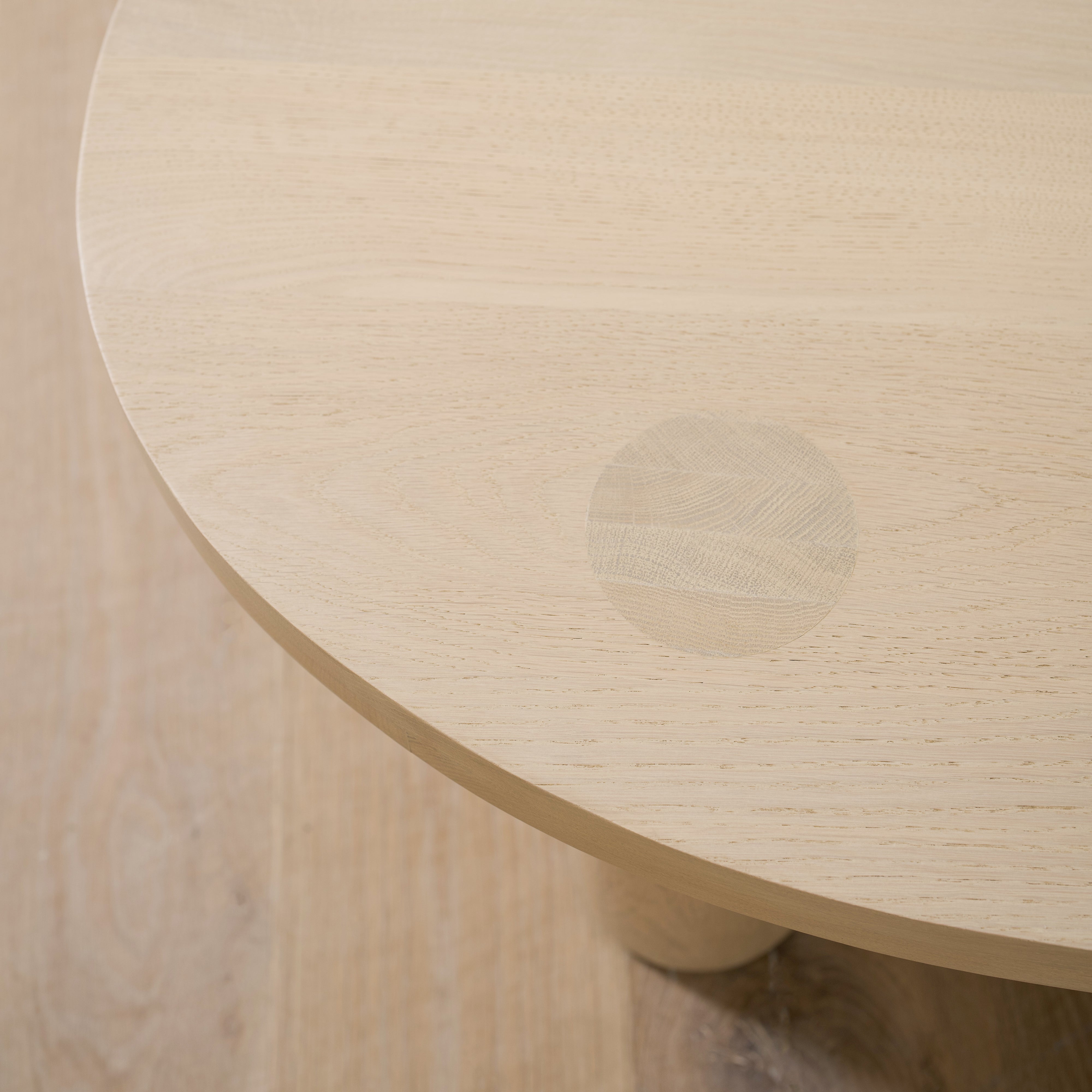 As Shown: 48"W x 24"W x 15"H | Material: Solid Oak | Finish: Sand