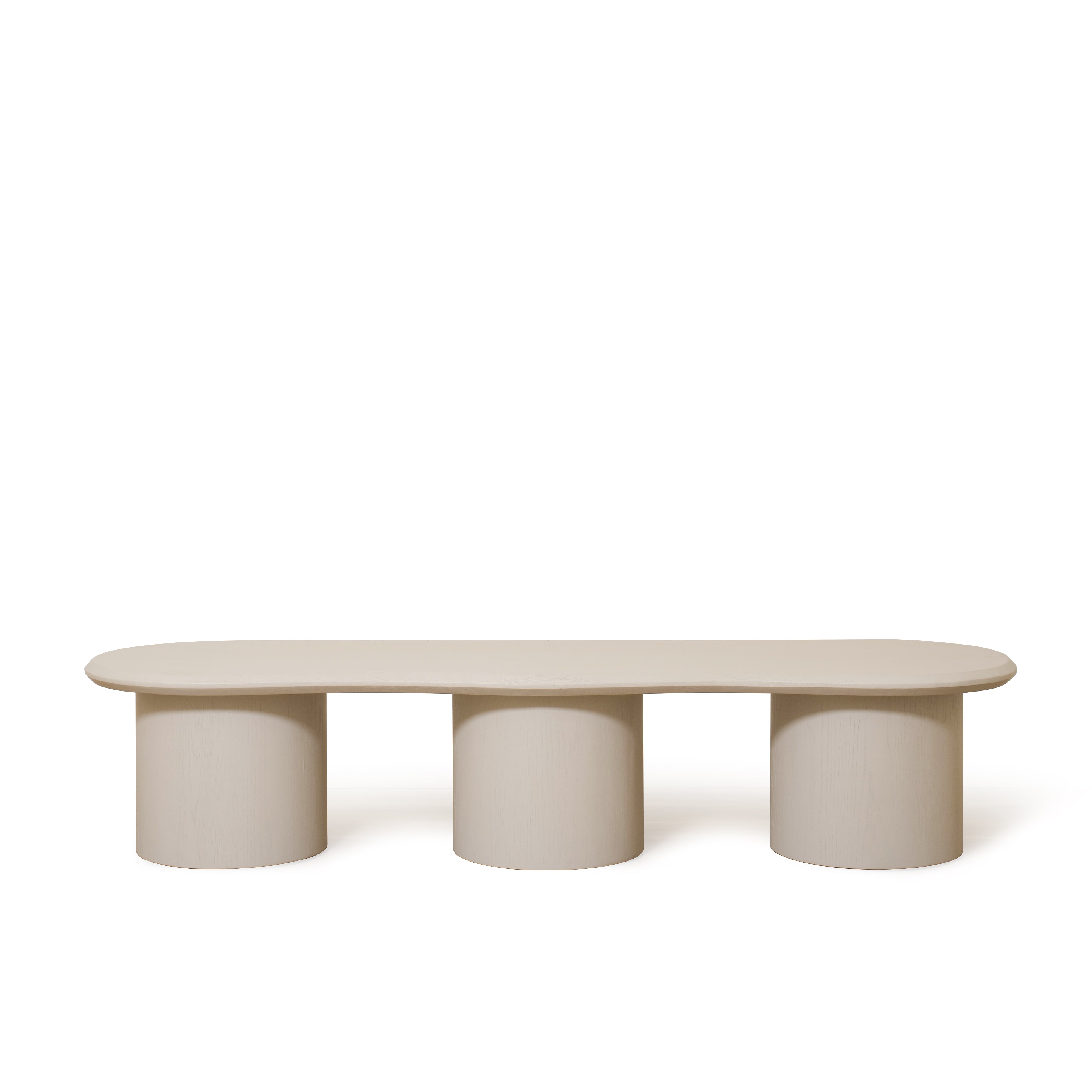 As Shown: 78"W x 22"D x 16"H | Material: Solid Oak | Finish: Wirebrushed Edgecomb Grey